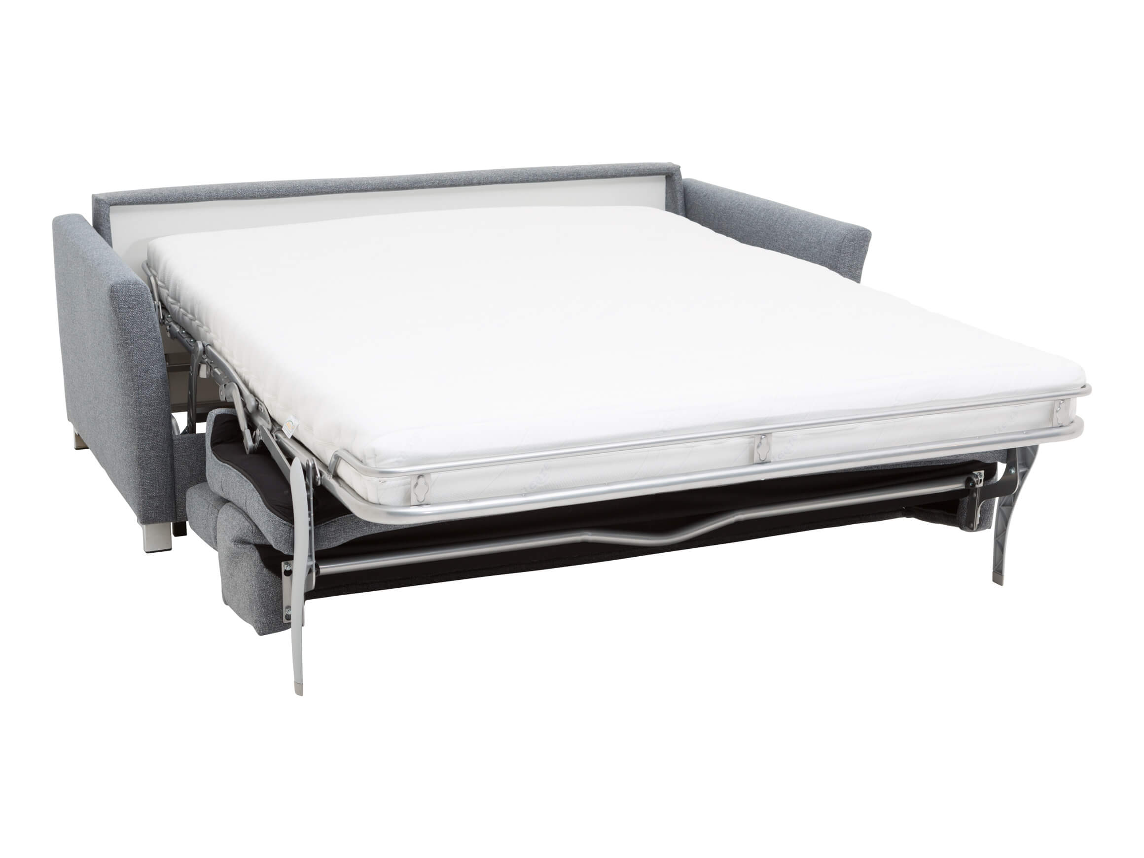 Bettsofa Selina*, Grau, Chromfuss, b 181 cm t 94 cm h 80 cm