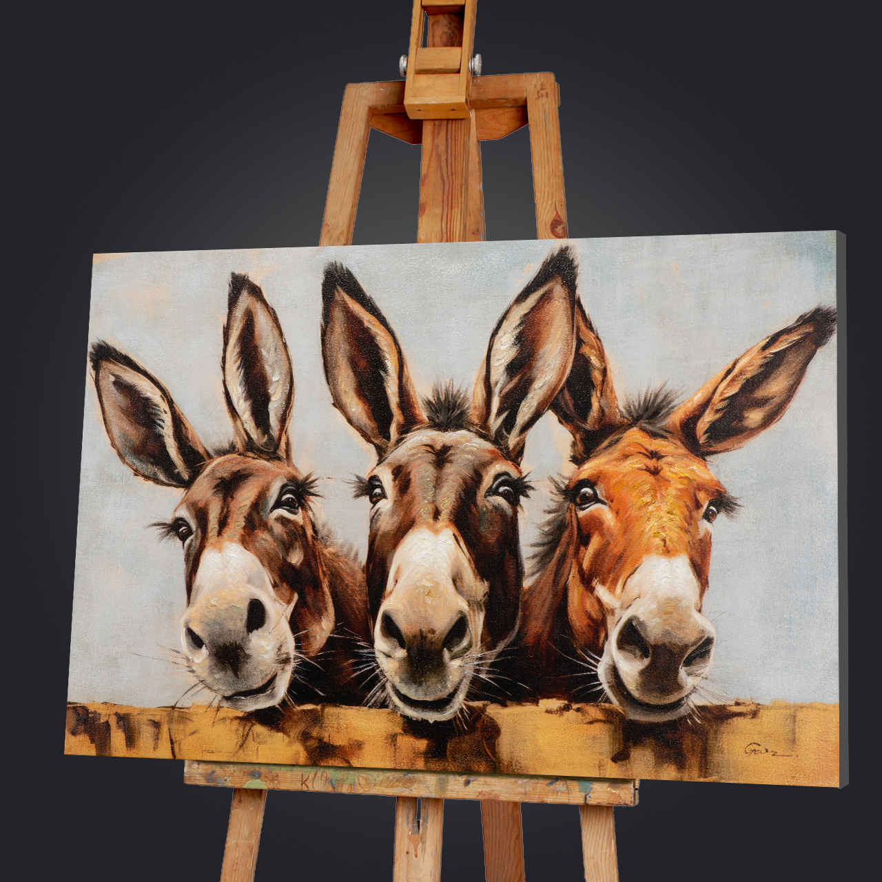 Gemälde-Curious Donkeys-image LAND
