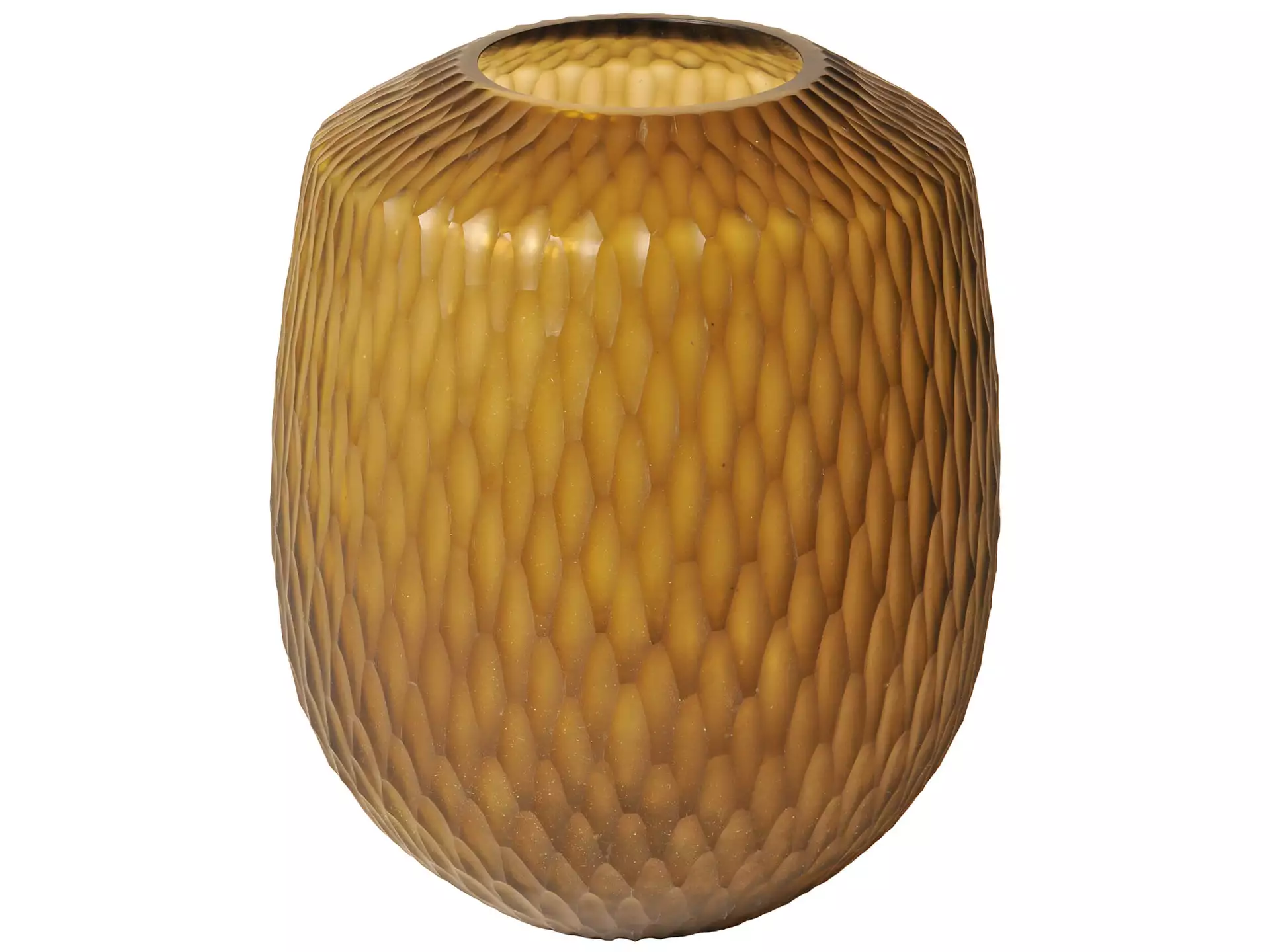 Vase Glas Senf H: 34 cm Schlittler / Farbe: Gelb