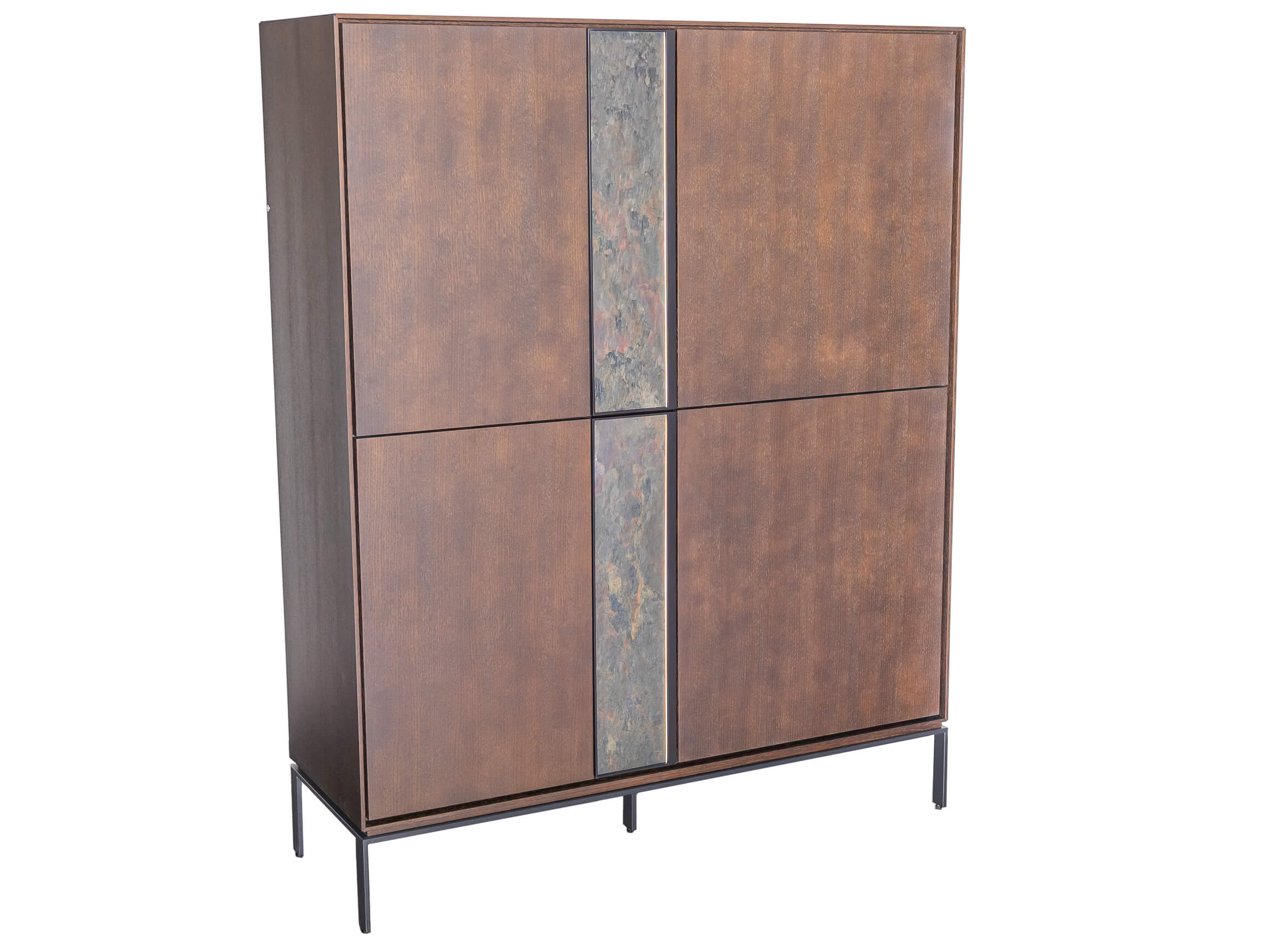 Highboard Felice Abrito / Couleur : gris noir