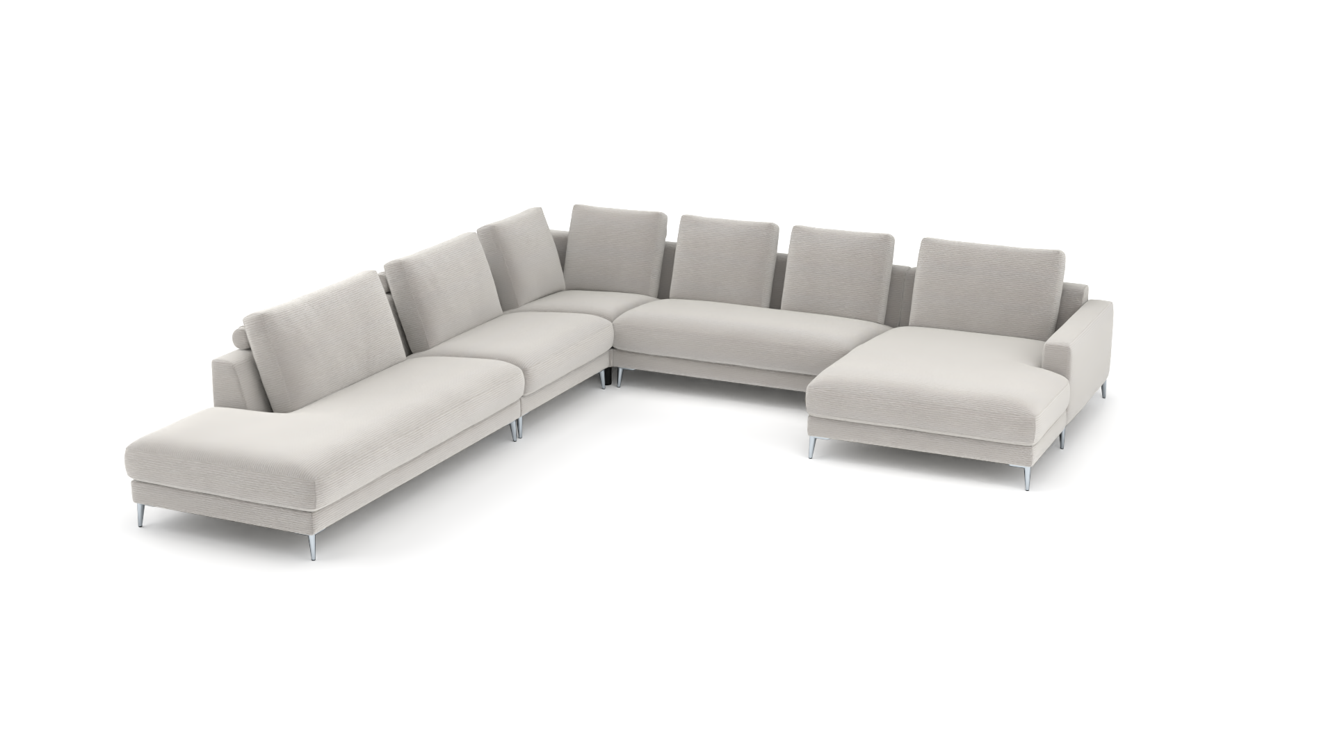 Wohnlandschaft Mercury links – grosszügig & modern