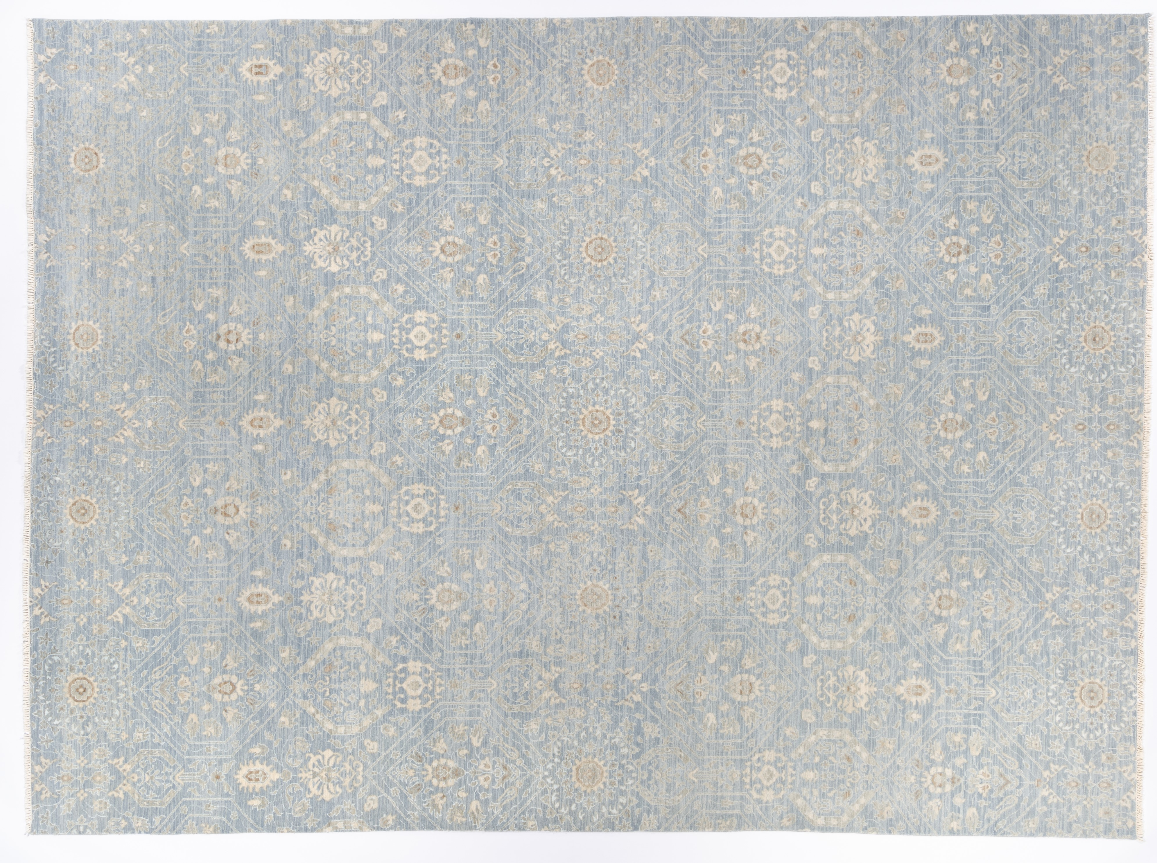 Moderner Teppich Hamedan Negra/ Farbe: Petrol / Masse (BxT) :271x366 cm