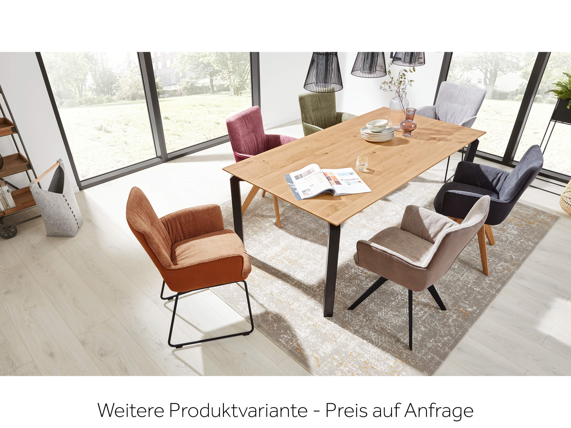 Drehstuhl Pancho Eisenstativ Niehoff / Farbe: Graphit / Bezugsmaterial: Microfaser Stoff