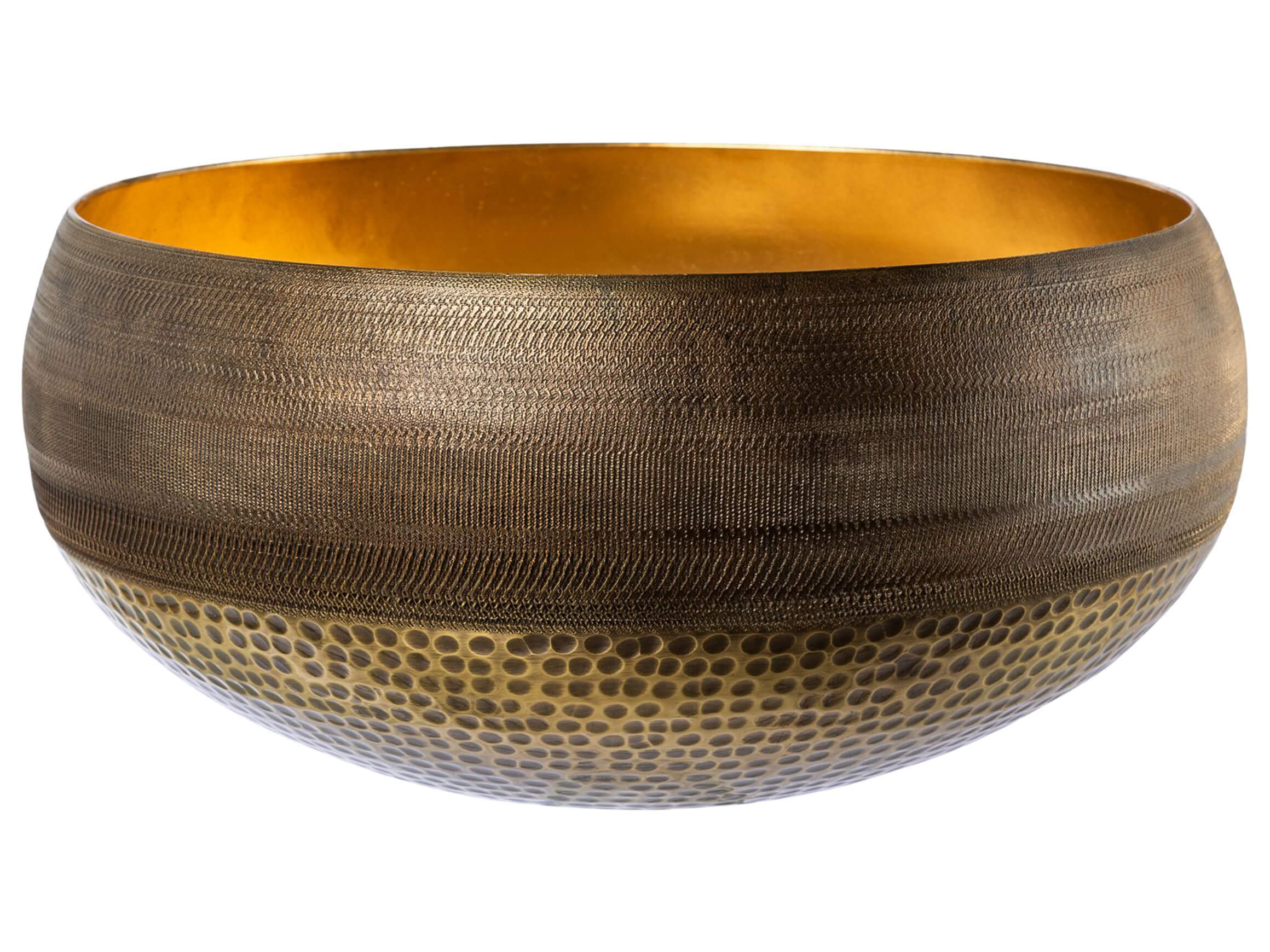 Gasper Schale Nuoro Aluminium, Braun H: 16 cm Braun | Schubiger Möbel