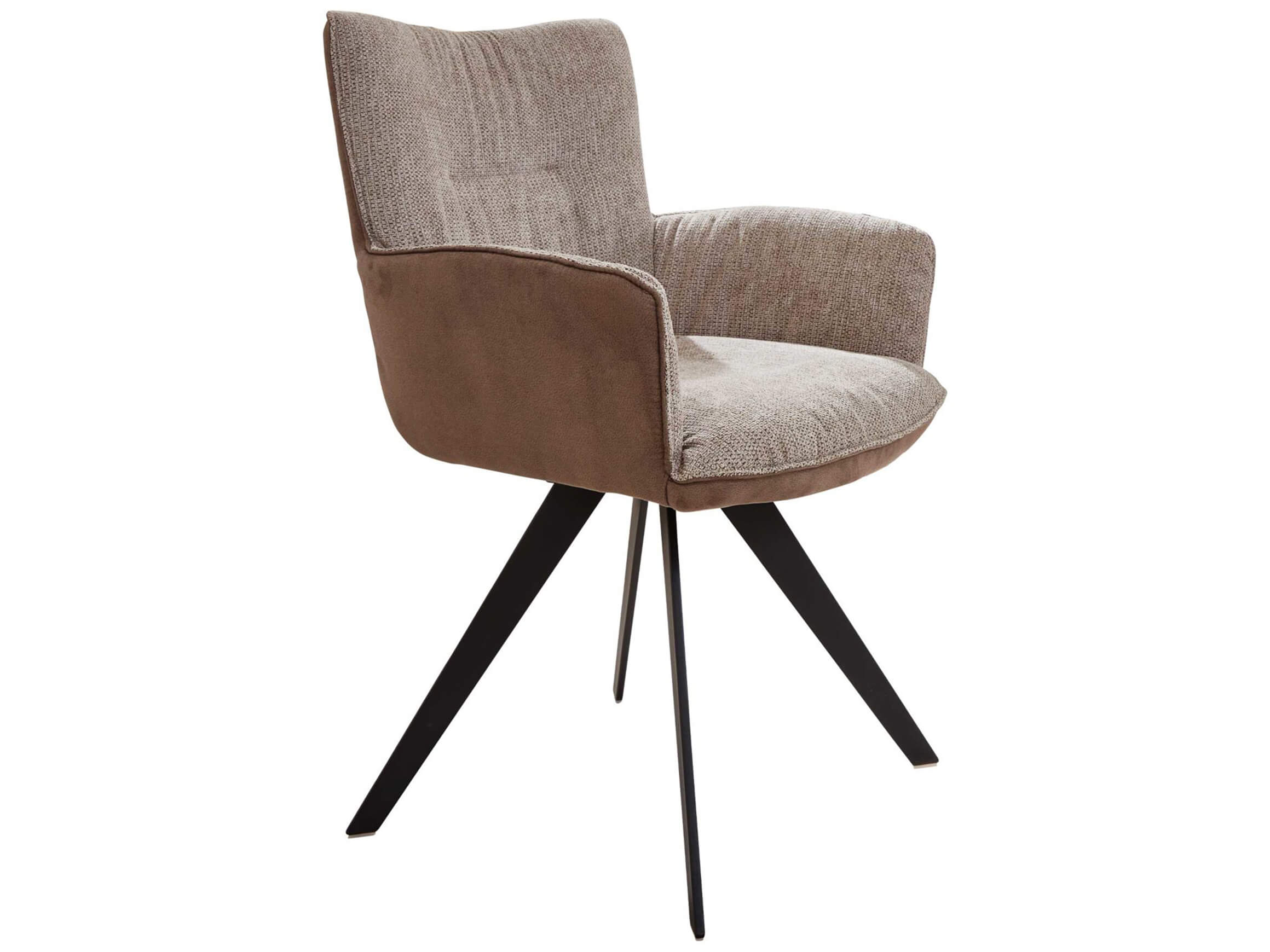 Drehstuhl Pancho Eisenstativ Niehoff / Farbe: Taupe / Bezugsmaterial: Microfaser Stoff