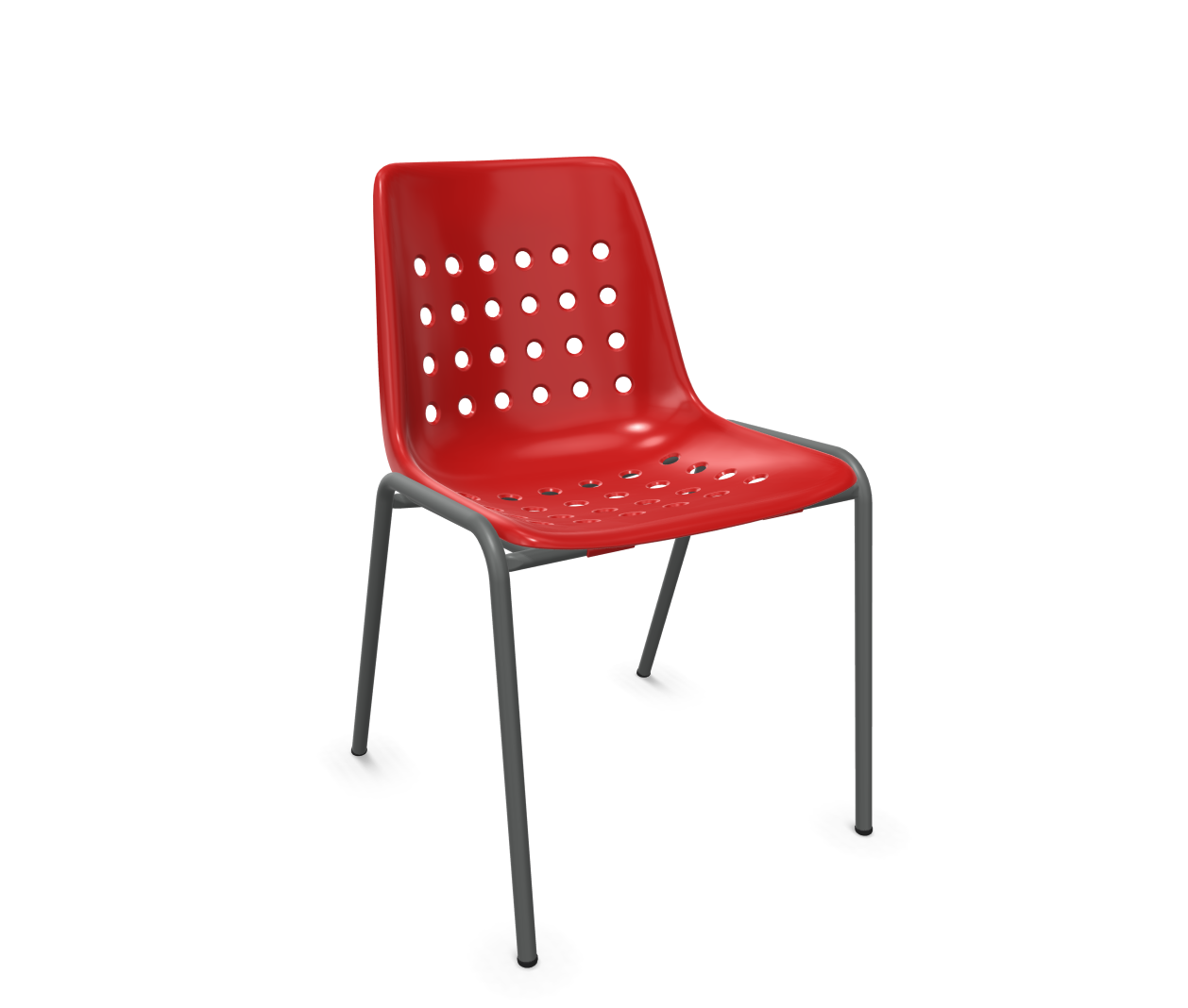 Schalen-Stuhl Bermuda von Schaffner / Farbe: Rot / Grösse: 50 x 54 cm