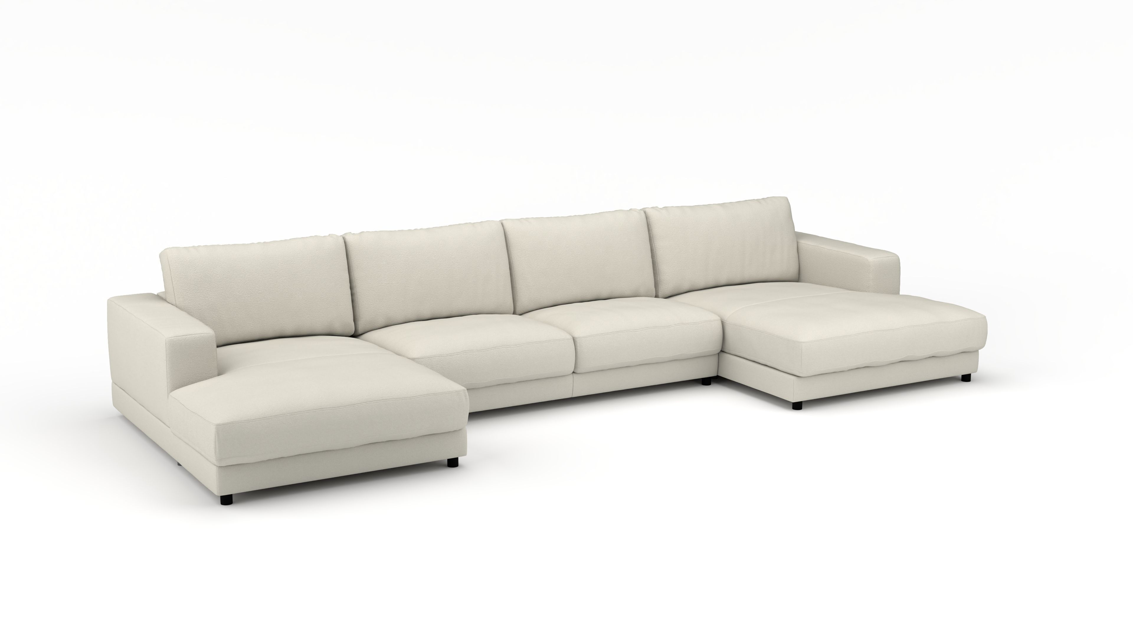 Wohnlandschaft #3 Jupiter UrbanDesign / Farbe: Weiss / Bezugsmaterial: Stoff