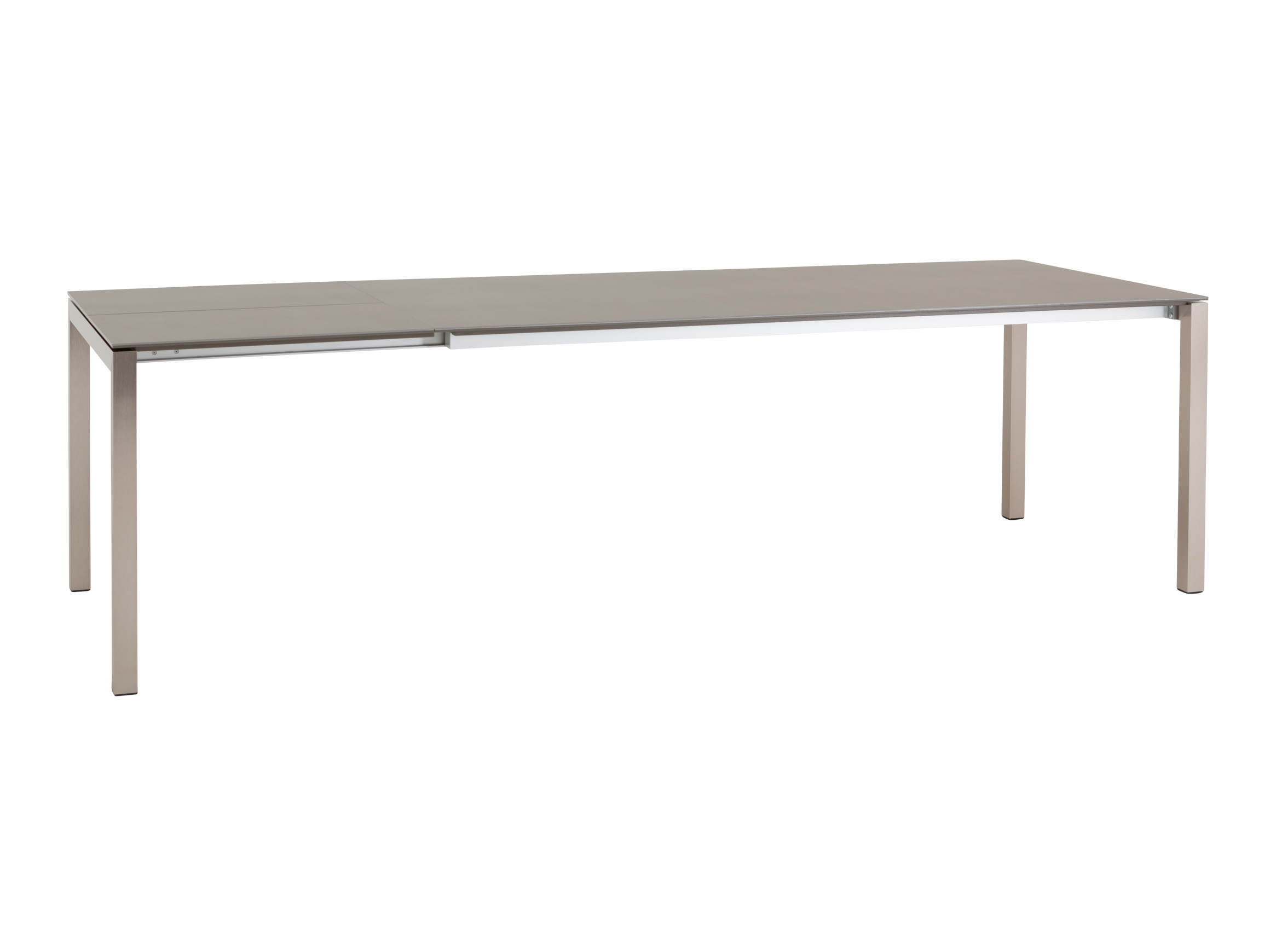 Table de salle à manger Prato, céramique, brun ciment, extensible, b