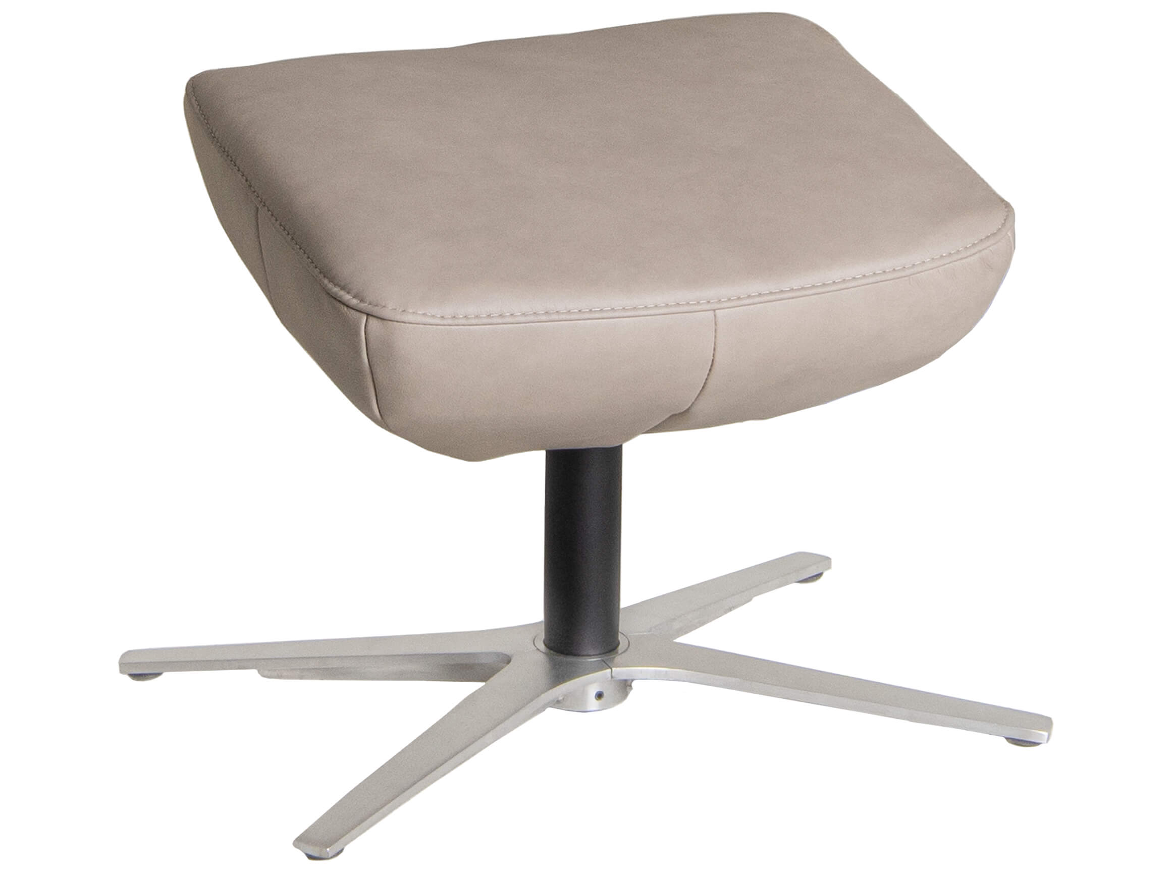 Hocker Capri Pearl Polipol / Farbe: Pearl / Bezugsmaterial: Leder