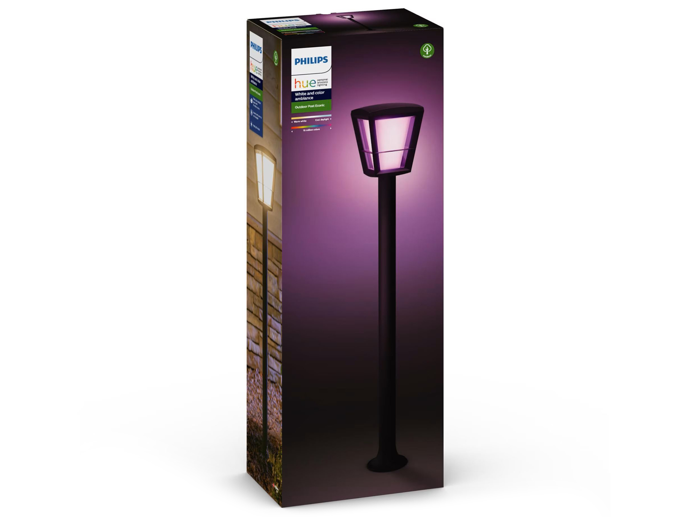Alltron Gartenleuchte Outdoor Sockelleuchte Econic Schwarz | Schubiger Möbel