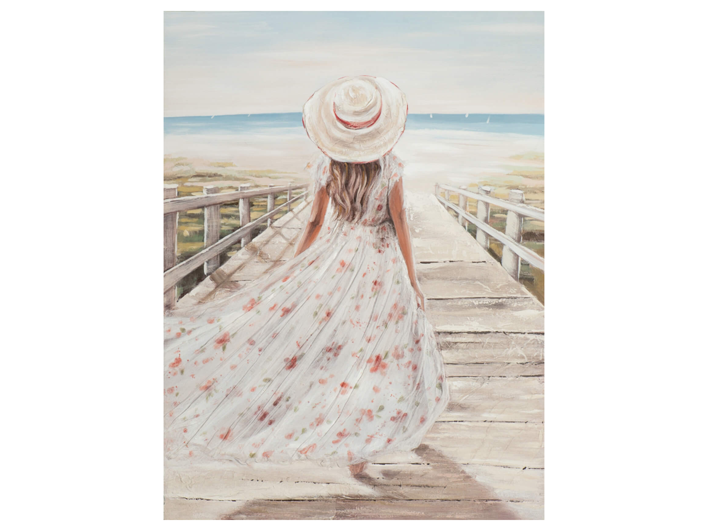 Bild Frau am Strand image LAND / Grösse: 120 x 90 cm