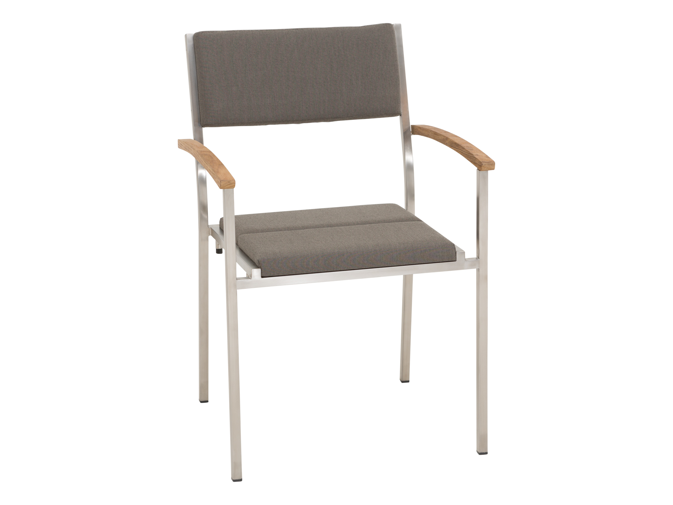 Stapelsessel Quadux, Wetterfest, Grau, Edelstahl, b 57