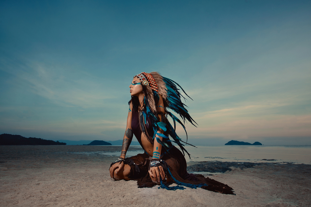 Alubild-Indianerin-image LAND