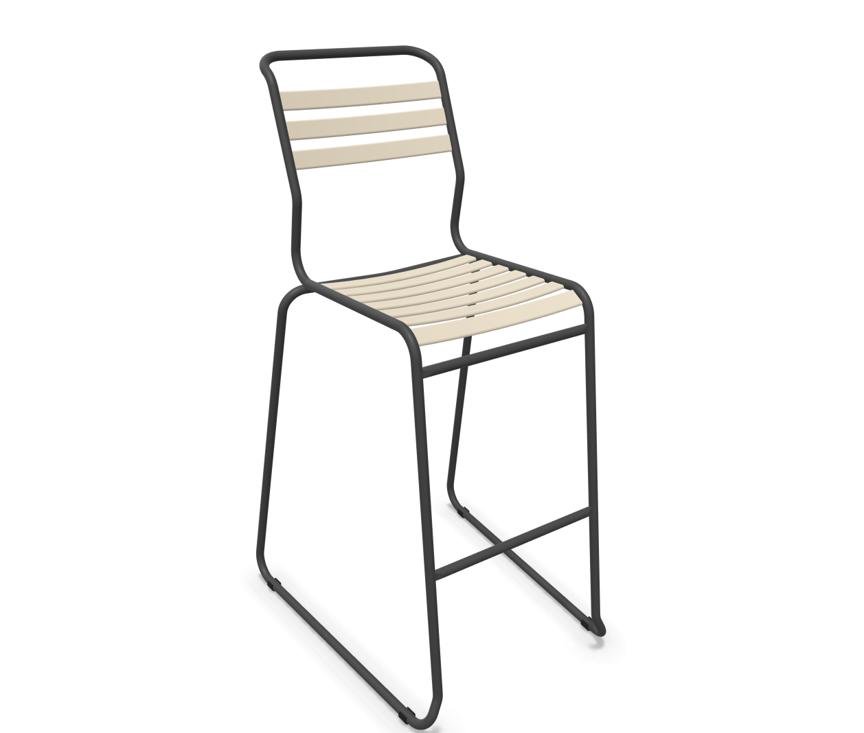 Schaffner Lättli-Barstuhl Säntis m. Kufen Beige | Schubiger Möbel