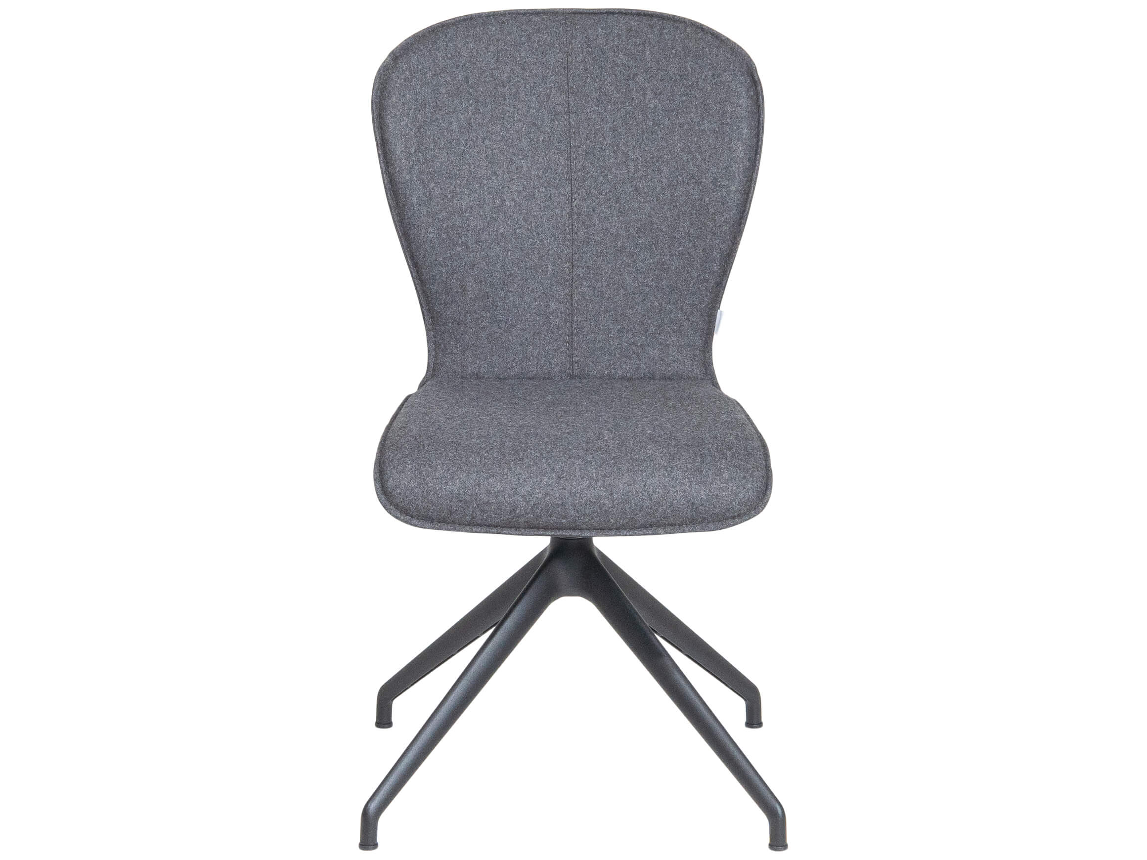 Stuhl Berto Plantagie / Farbe: Grau Nero / Bezugsmaterial: Leder Stoff