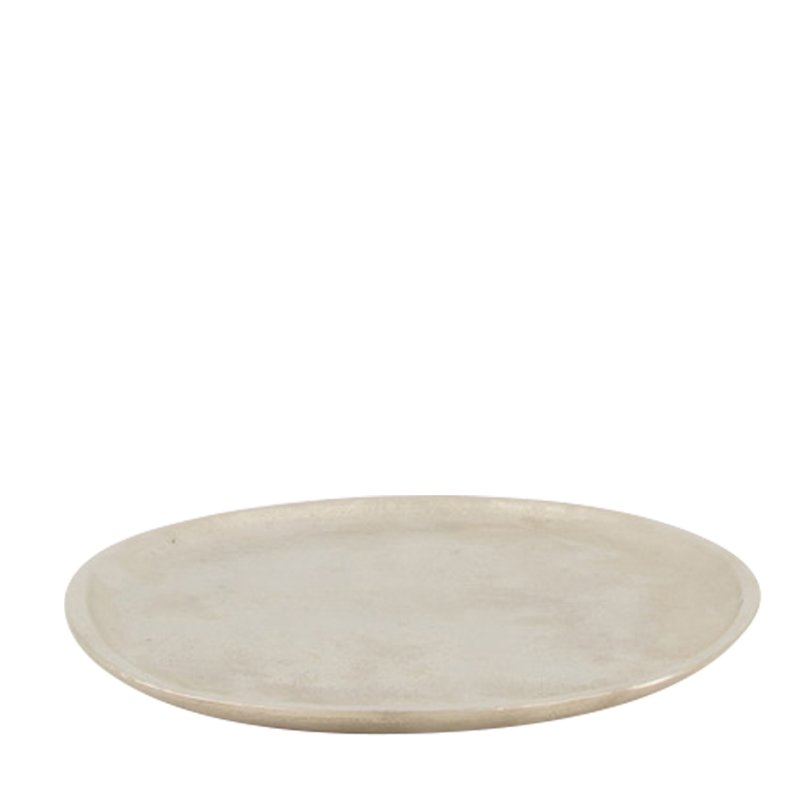 Teller Aluminium Silber D: 21 cm Decofinder / Farbe: