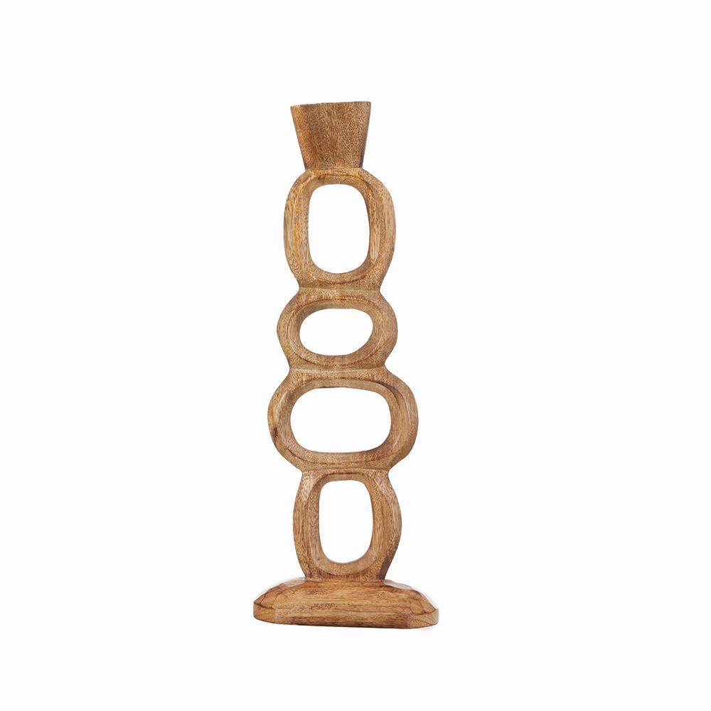 Dama candle holder, mango wood Decofinder