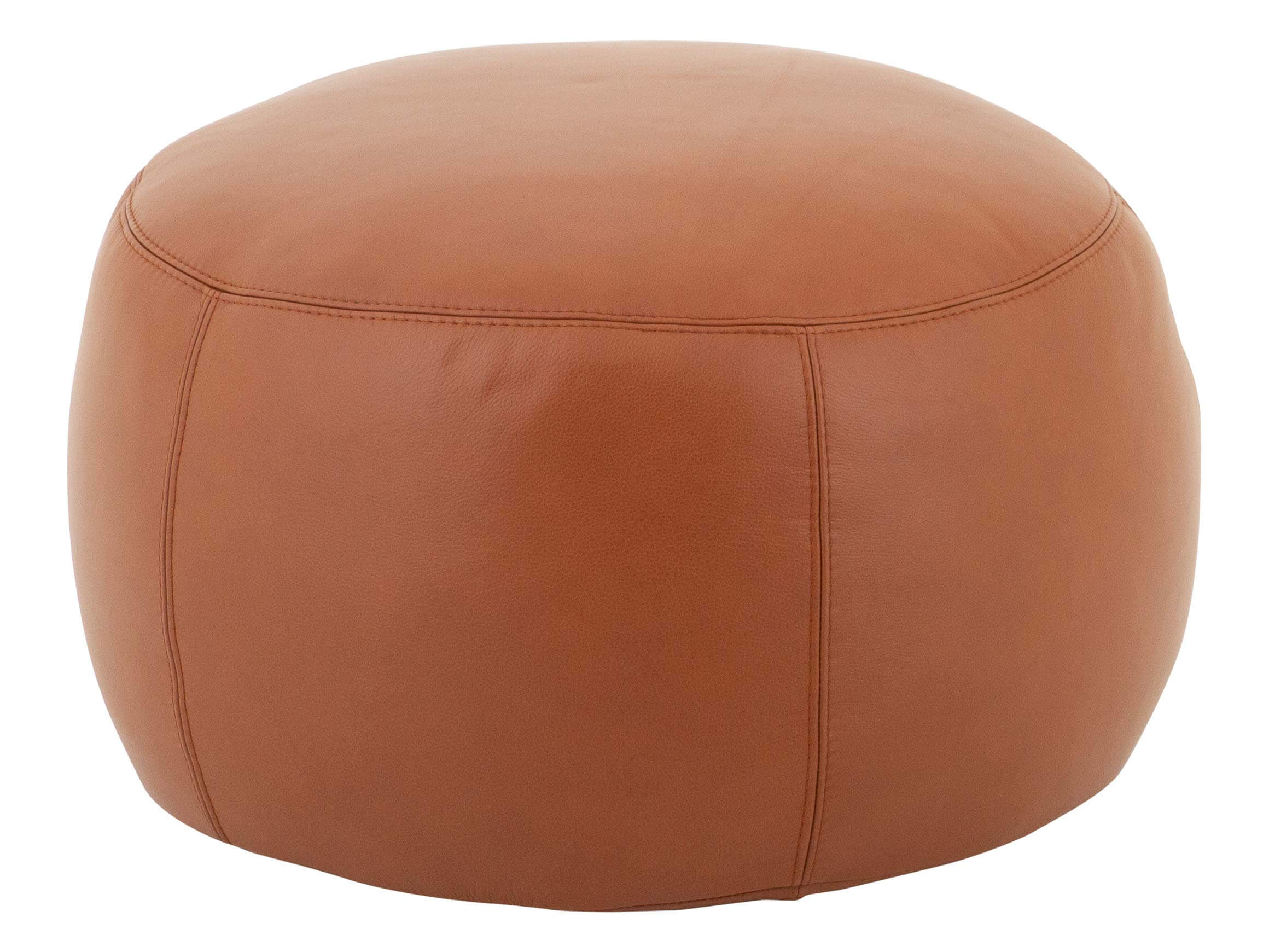 Hocker Annabelle Candy / Farbe: Cognac/ Material: Leder