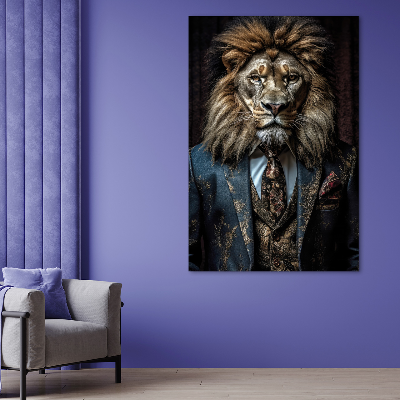 Acrylglasbild-Stylish Lion-image LAND