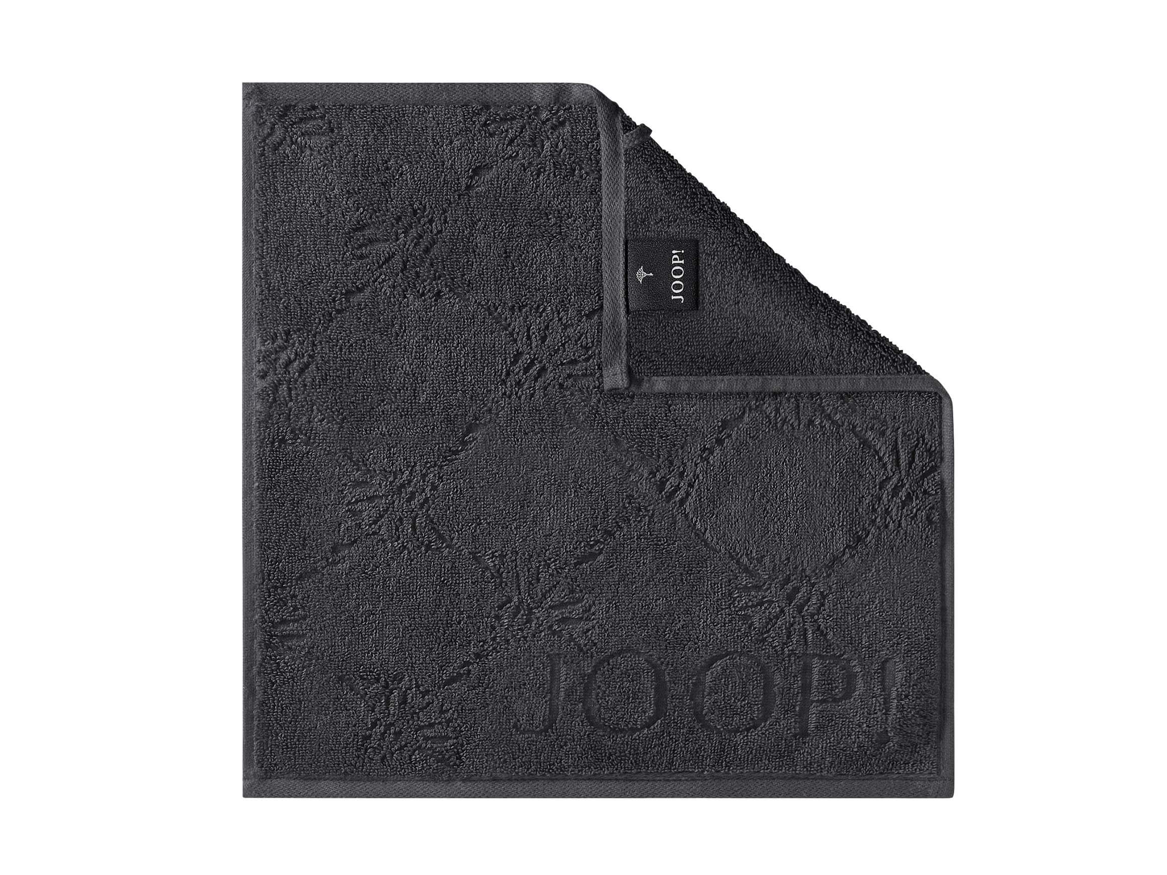 Joop Soapcloth Uni Cornflower Anthracite. Size: 30x30 cm
