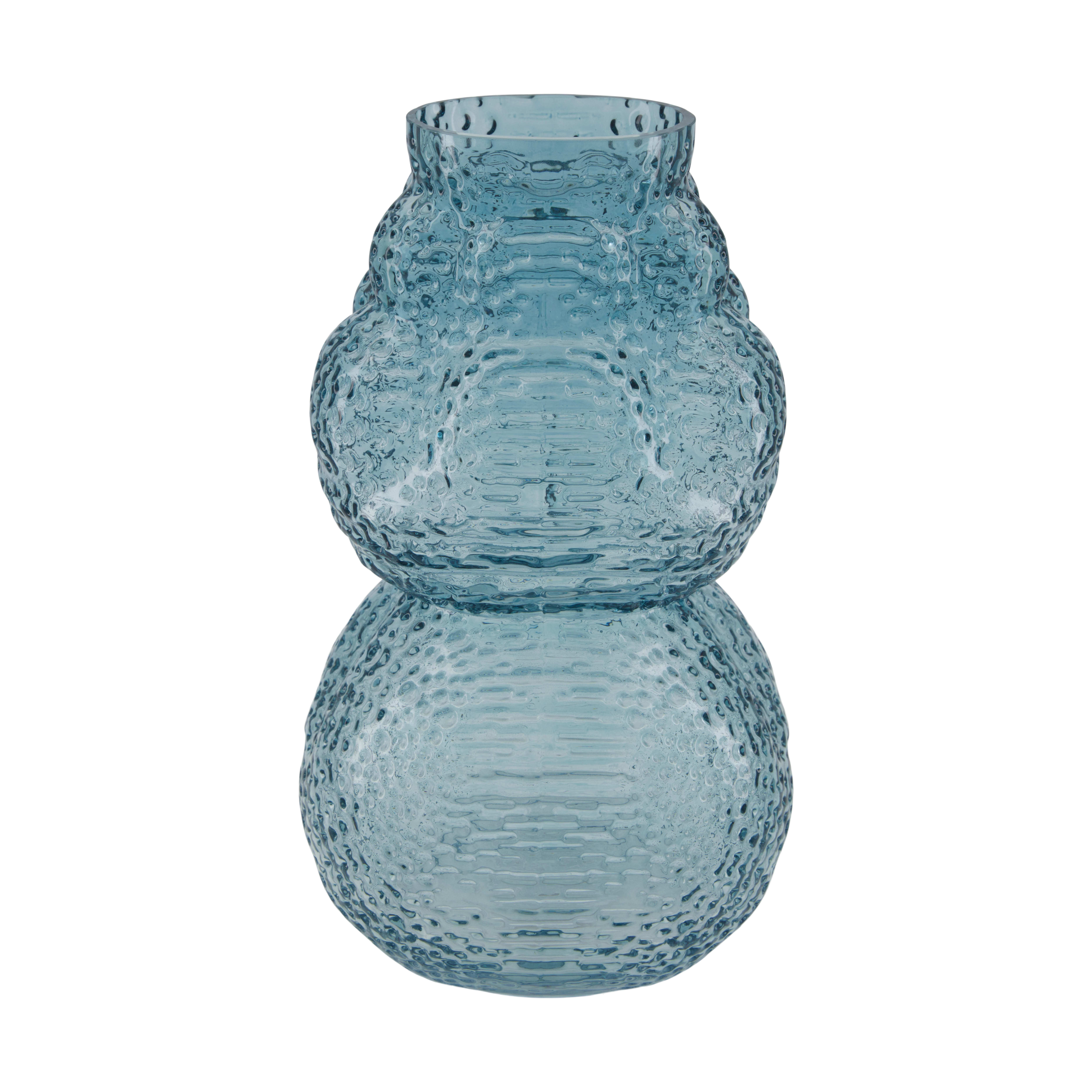 Decofinder Vase Glas, Blau  | Schubiger Möbel