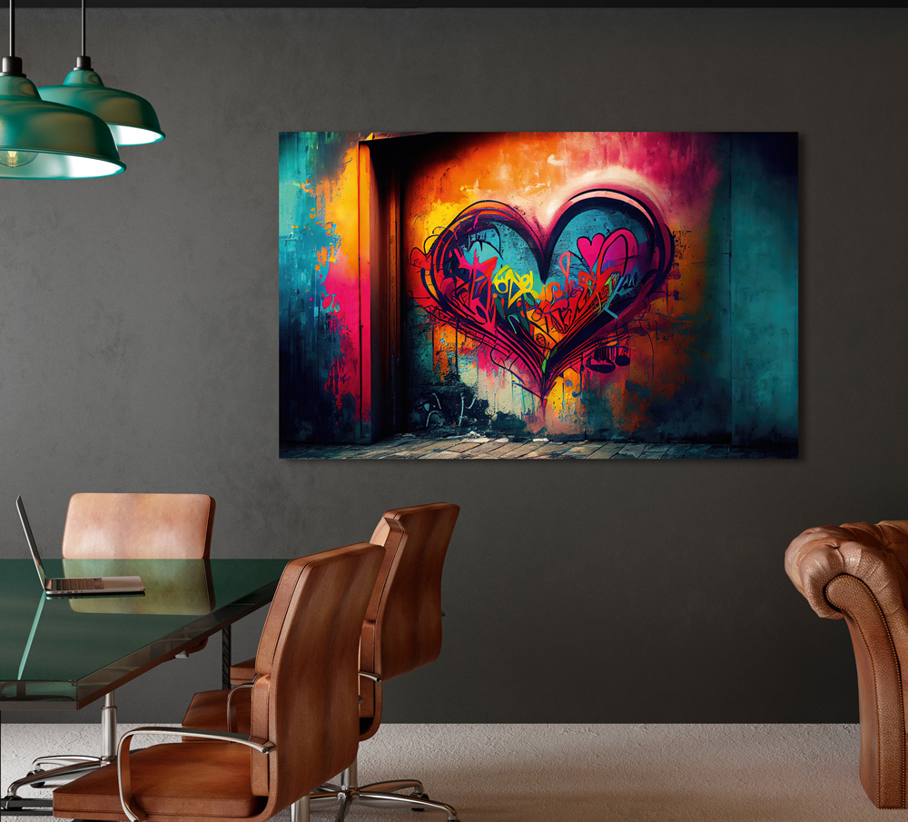 Acrylglasbild-Street Heart-image LAND