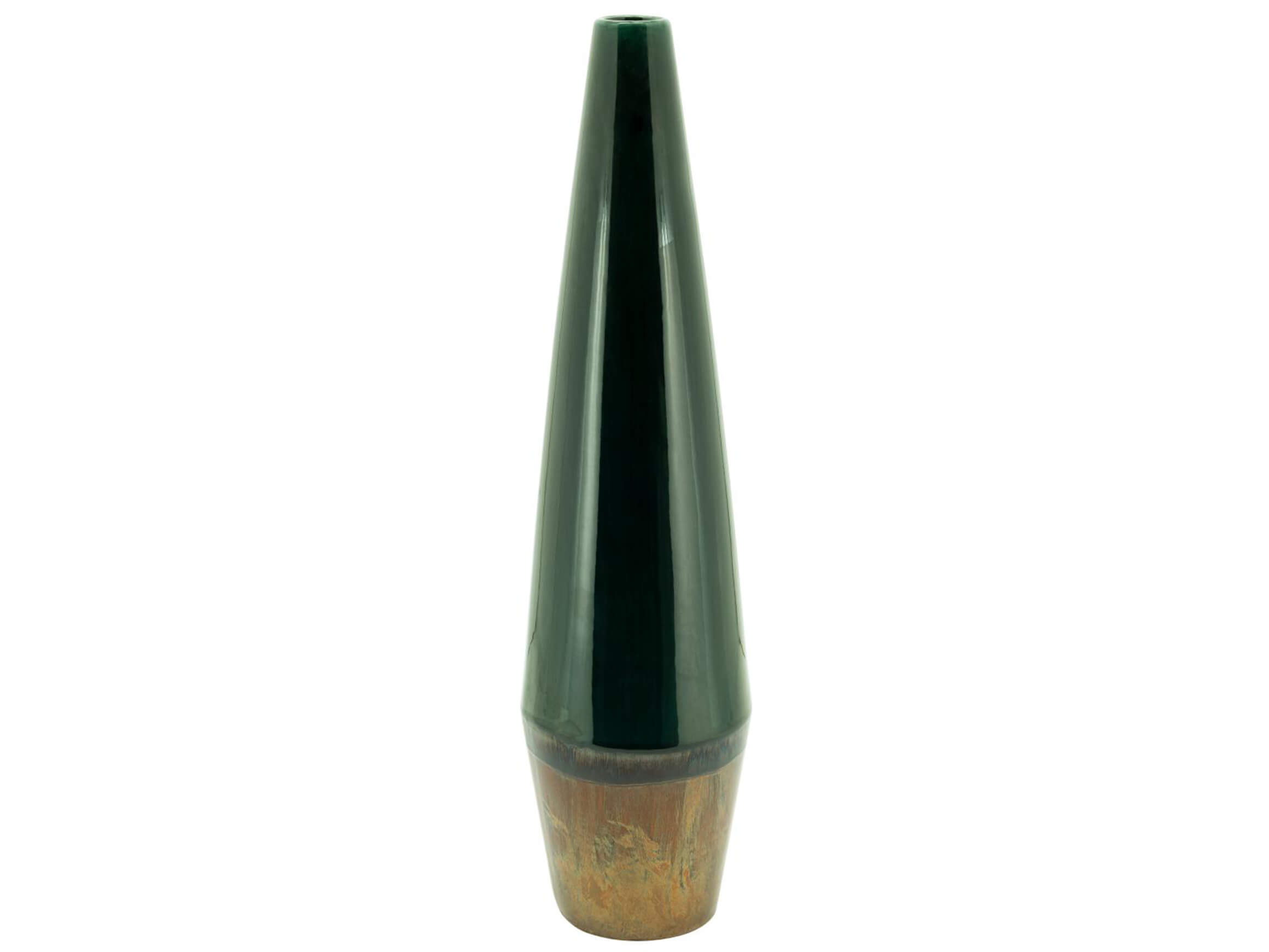 Abhika Vase Keramik Dunkelgrün H: 62 cm  | Schubiger Möbel