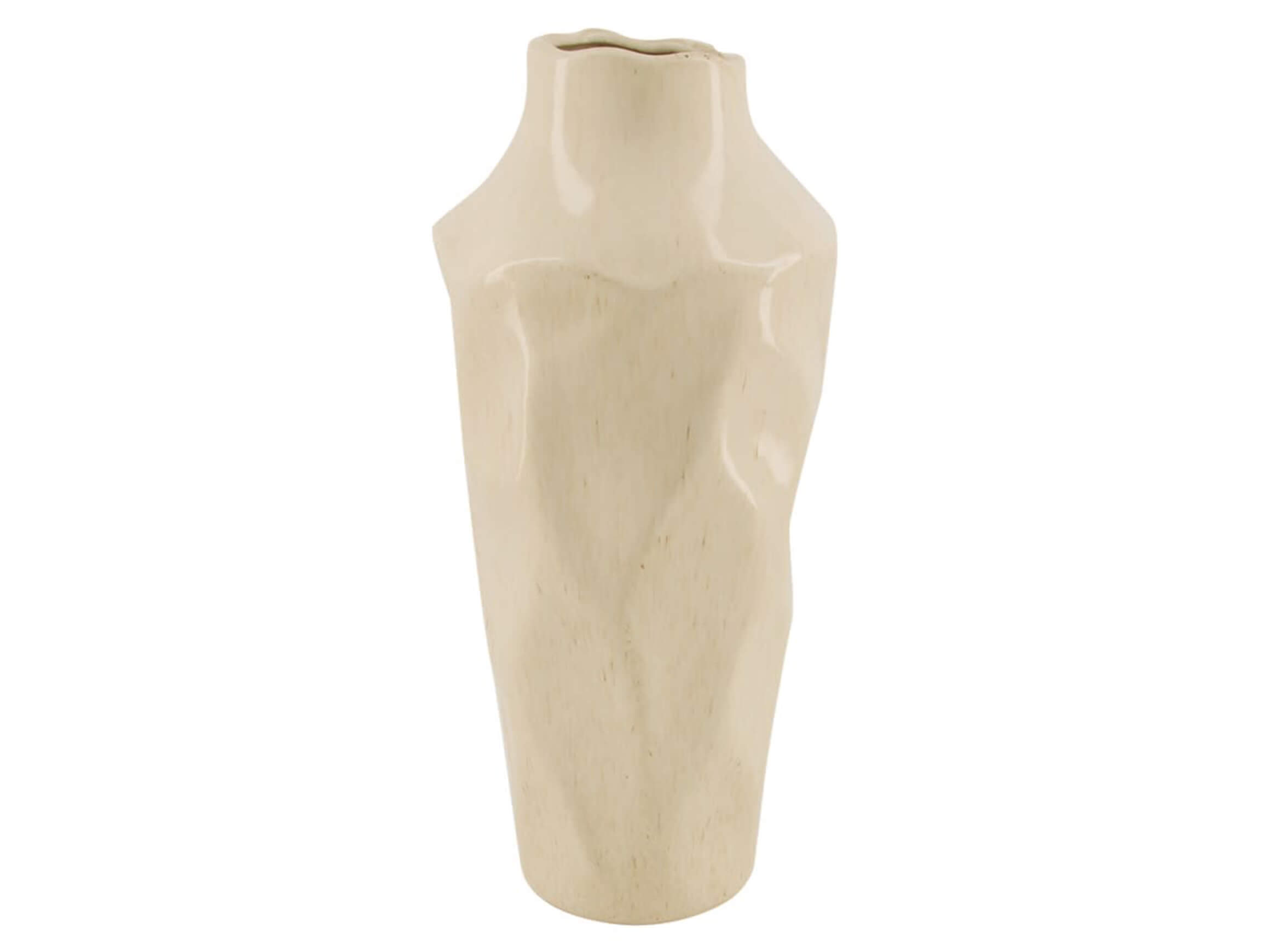 Vase Keramik Creme H: 35 cm Decofinder