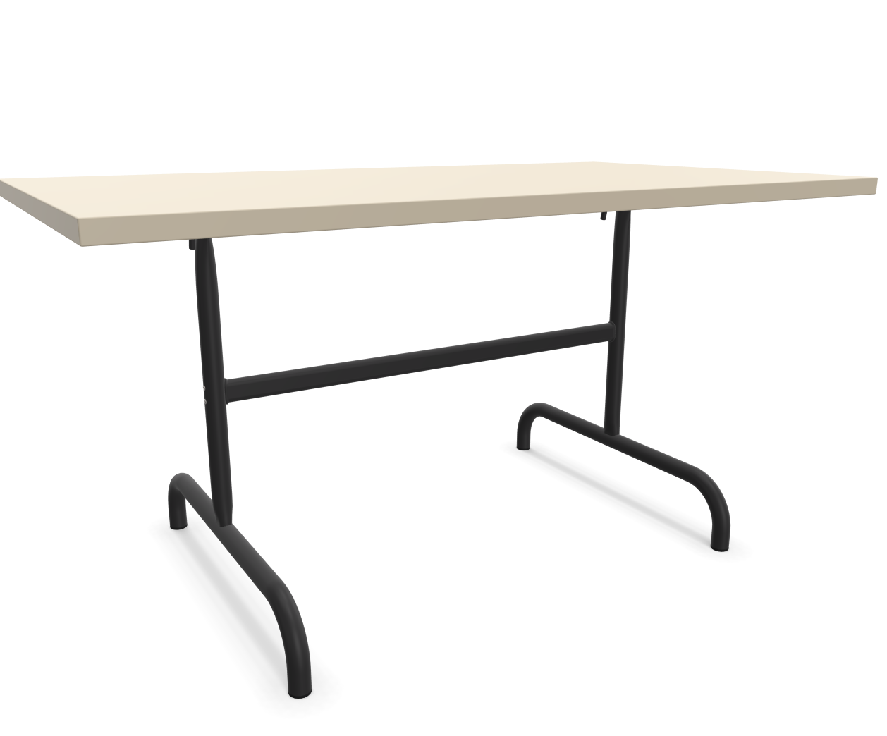 Metalltisch Säntis von Schaffner / Farbe: Pastellsand / Grösse: 140 x 80 cm