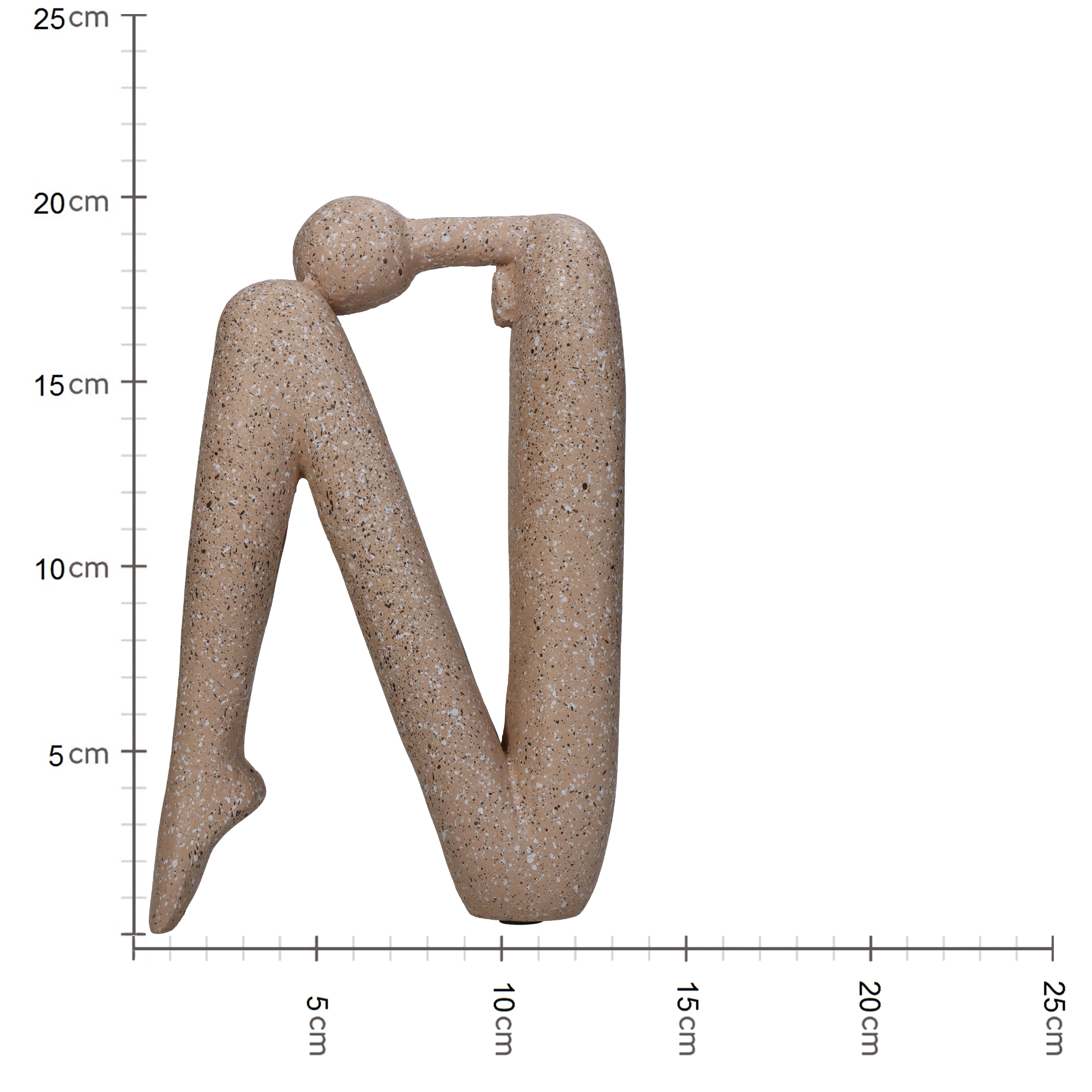 Figur Mensch Sitzend, Beige H: 20 cm Kersten