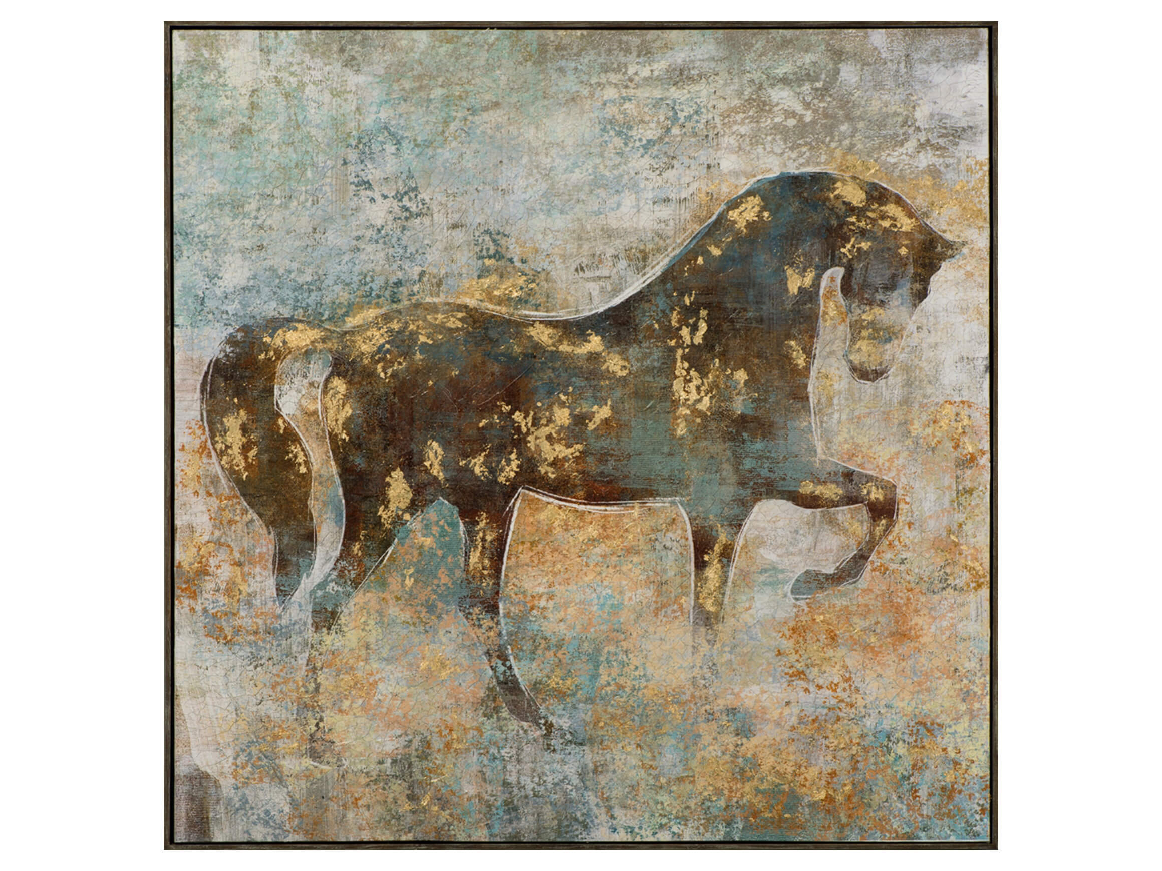 Bild Pferd mit Goldenen Tupfen image LAND