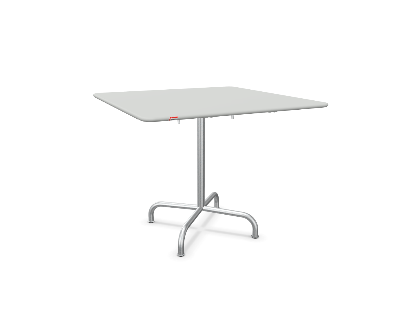 Metall-Tisch Rigi Quadratisch Feuerverzinkt von Schaffner / Farbe: Alusilber / Grösse: 90 x 90 cm