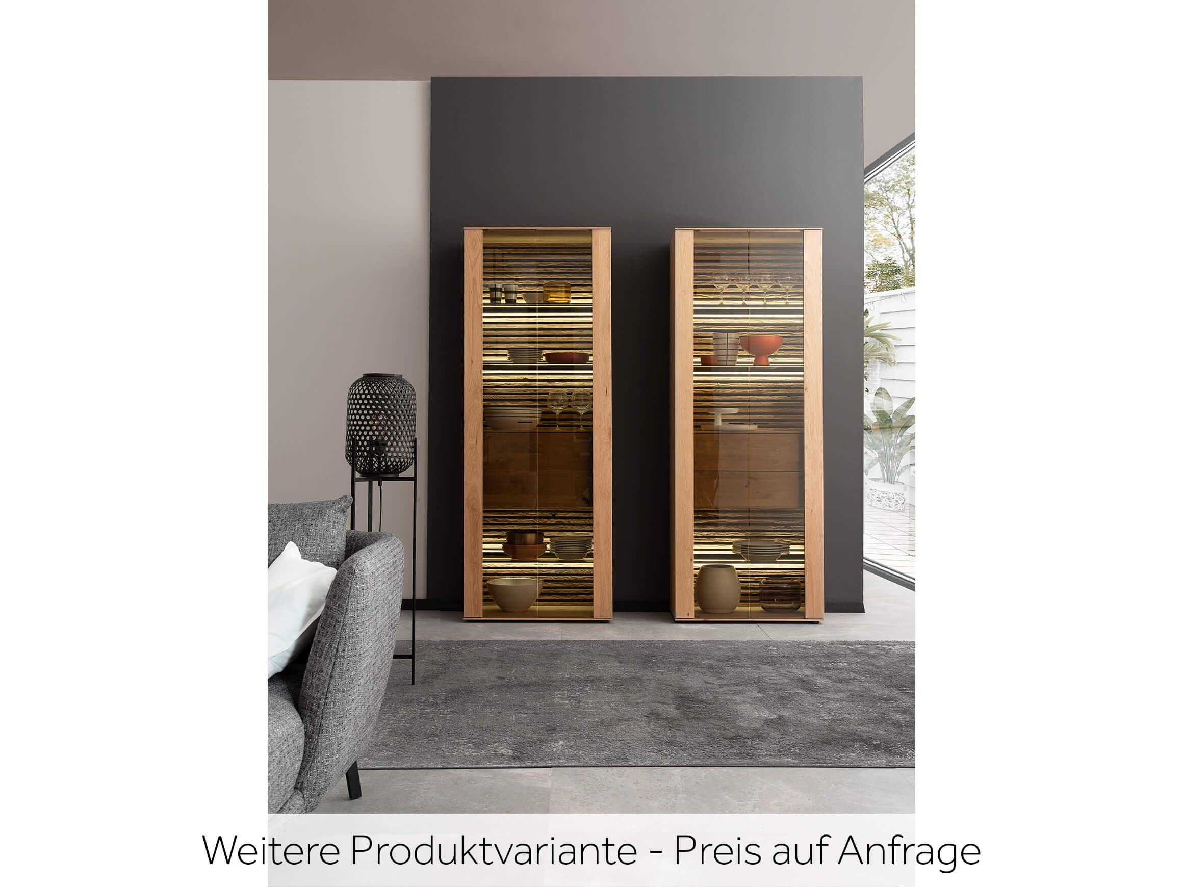 Vitrine Yonna Hartmann / Farbe: Holzfarbig Weiss