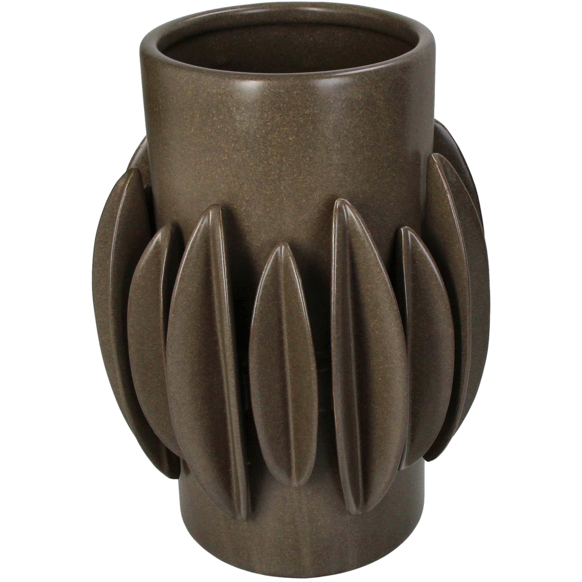 Vase Keramik, Braun H: 27 cm Kersten