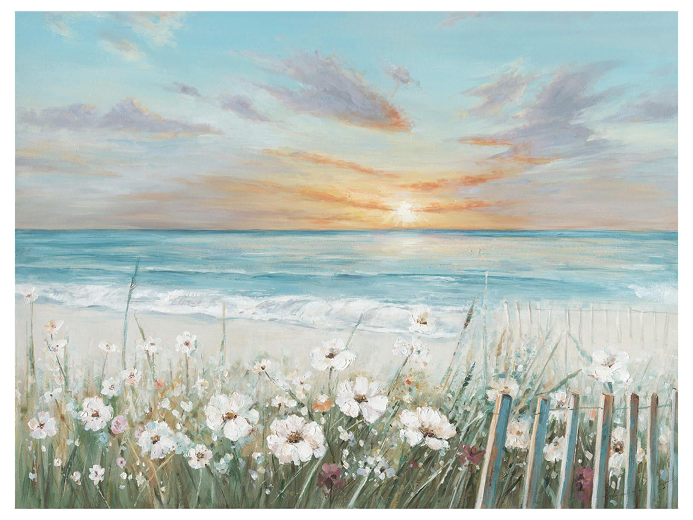 Bild Romantischer Sonnenaufgang image LAND / Grösse: 120 x 90 cm