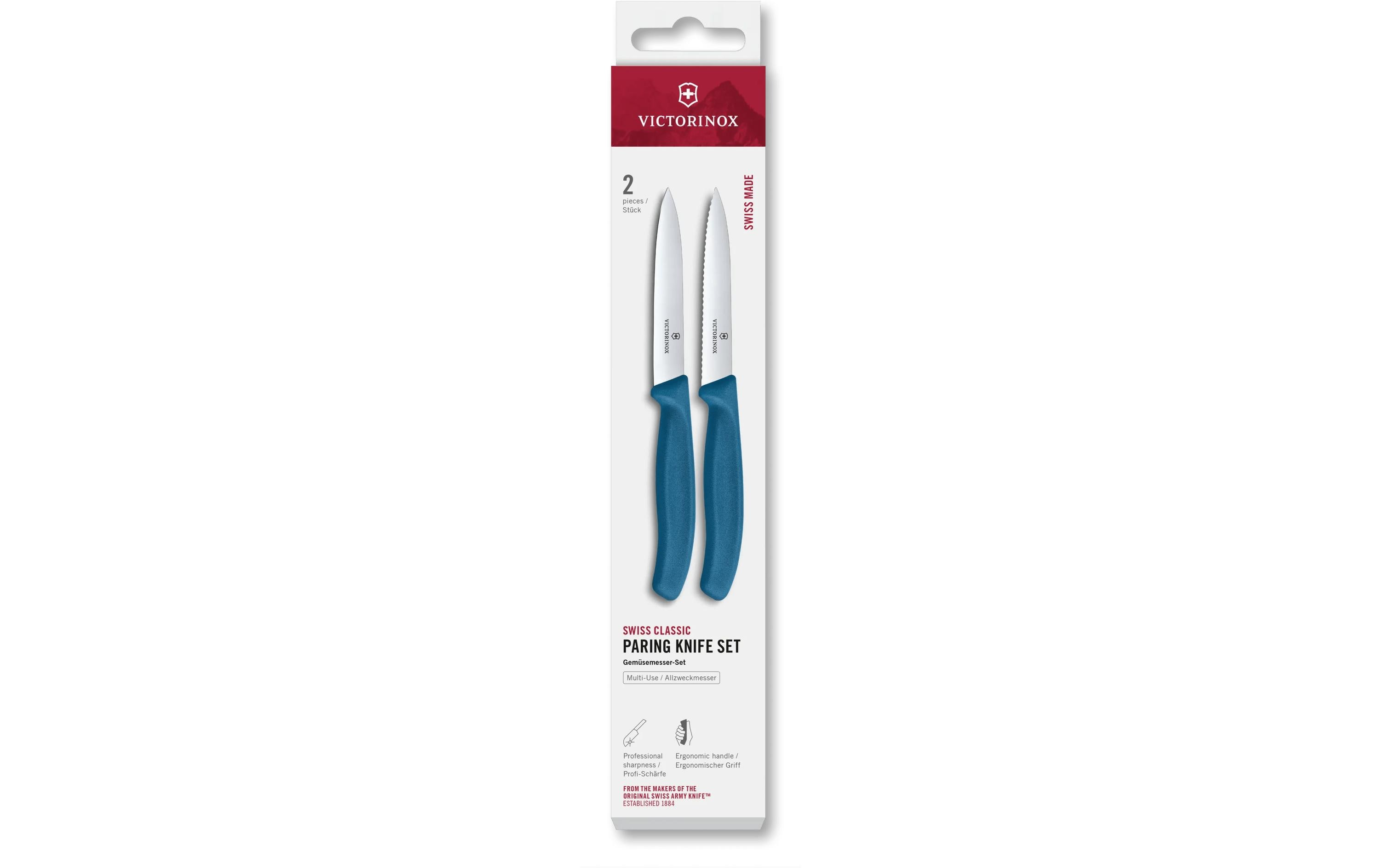 Messer-Set Swiss Classic, 10 cm, 2 Stück Von Victorinox Alltron / Farbe: Blau
