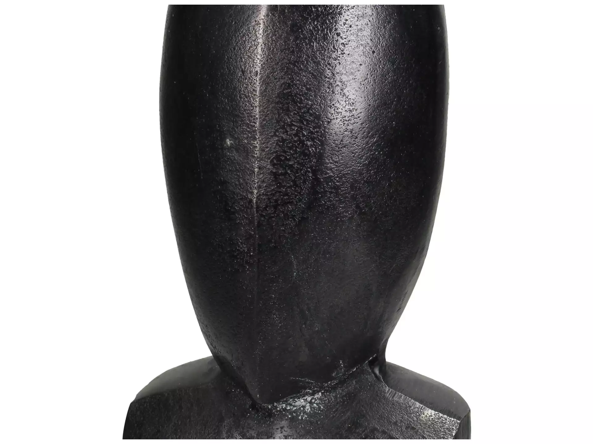 Skulptur Kopf Aluminium Schwarz H: 30 cm Kersten