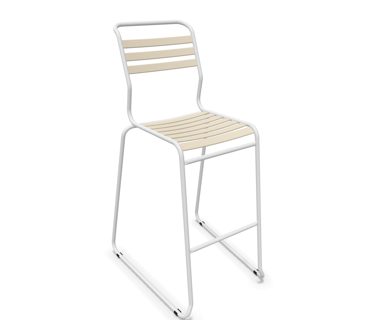 Schaffner Bar-Kufen-Lättlistuhl Säntis Beige | Schubiger Möbel