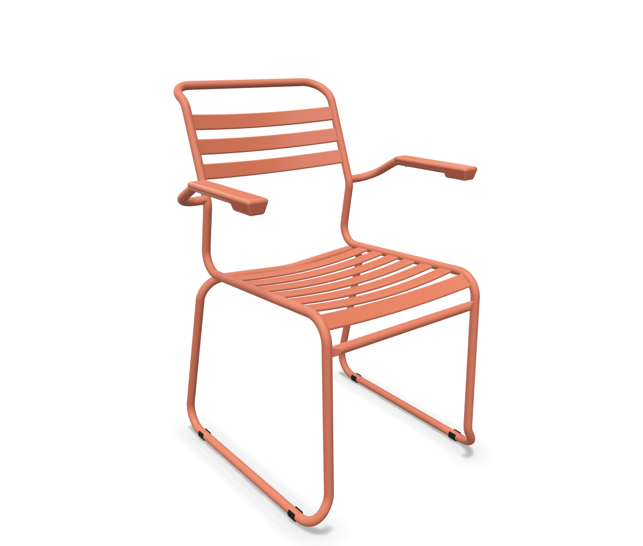 Schaffner Kufen-Lättli-Stuhl Säntis mit Lehne Braun | Schubiger Möbel