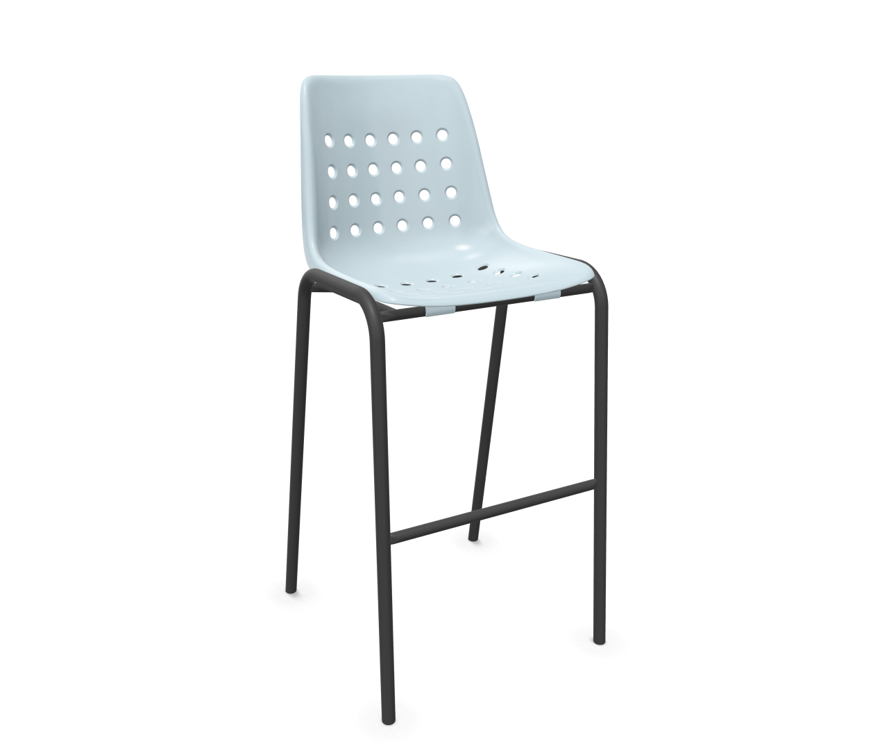 Barstuhl Bermuda von Schaffner / Farbe: Pastellblau / Grösse: 52 x 54 cm