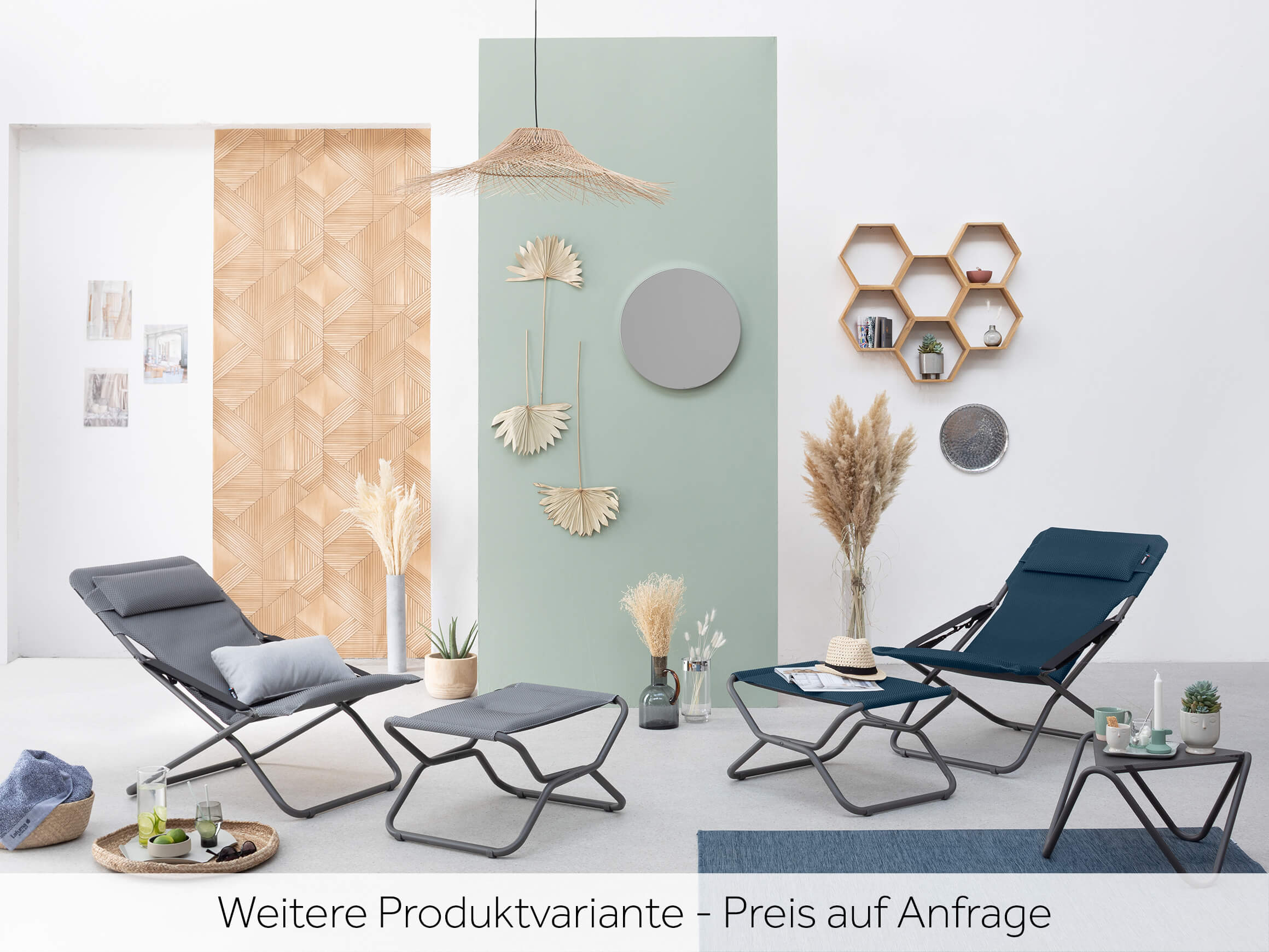 Gartenliege Transabed Lafuma/ Farbe: Silver / Masse (BxT) :67x93 cm