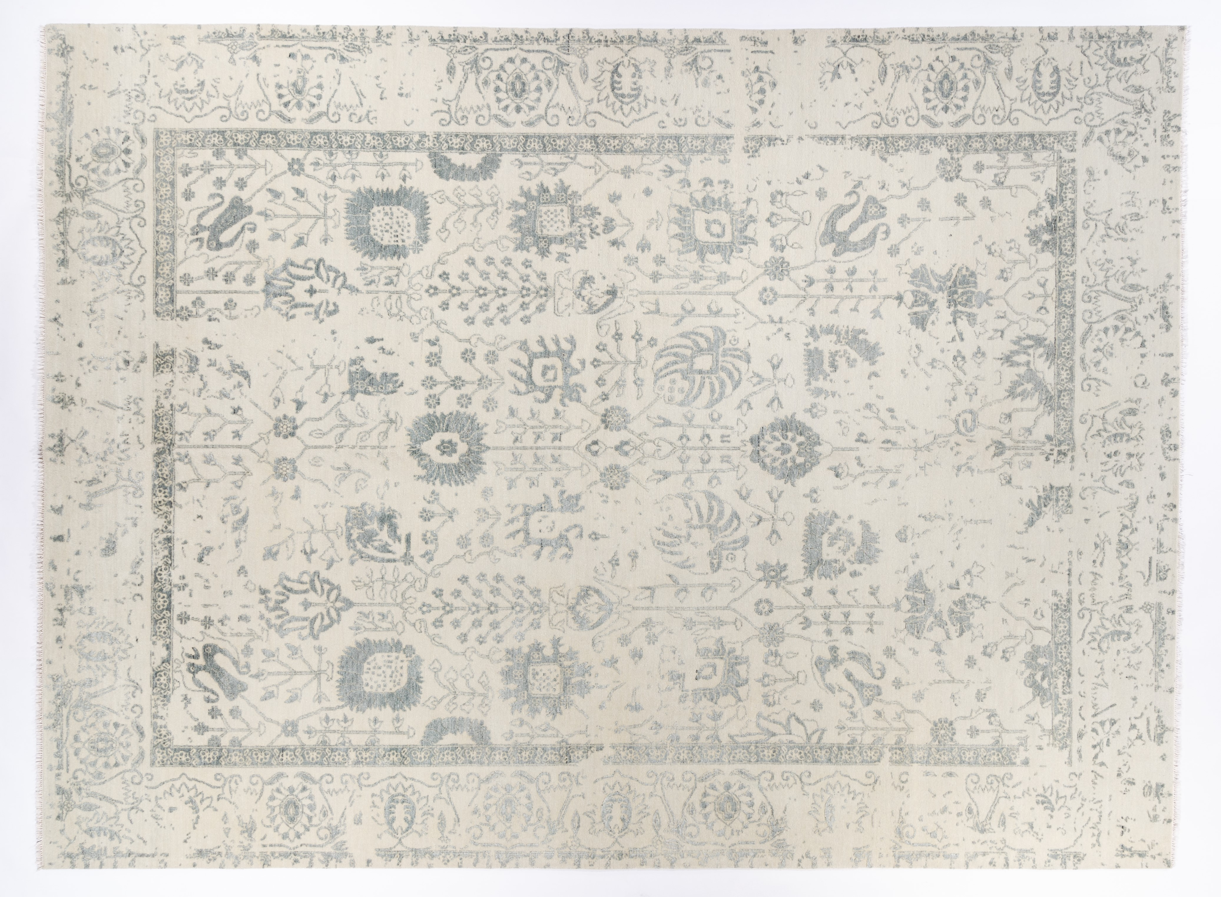 Moderner Teppich Hamedan Negra/ Farbe: Grau / Masse (BxT) :274x368 cm