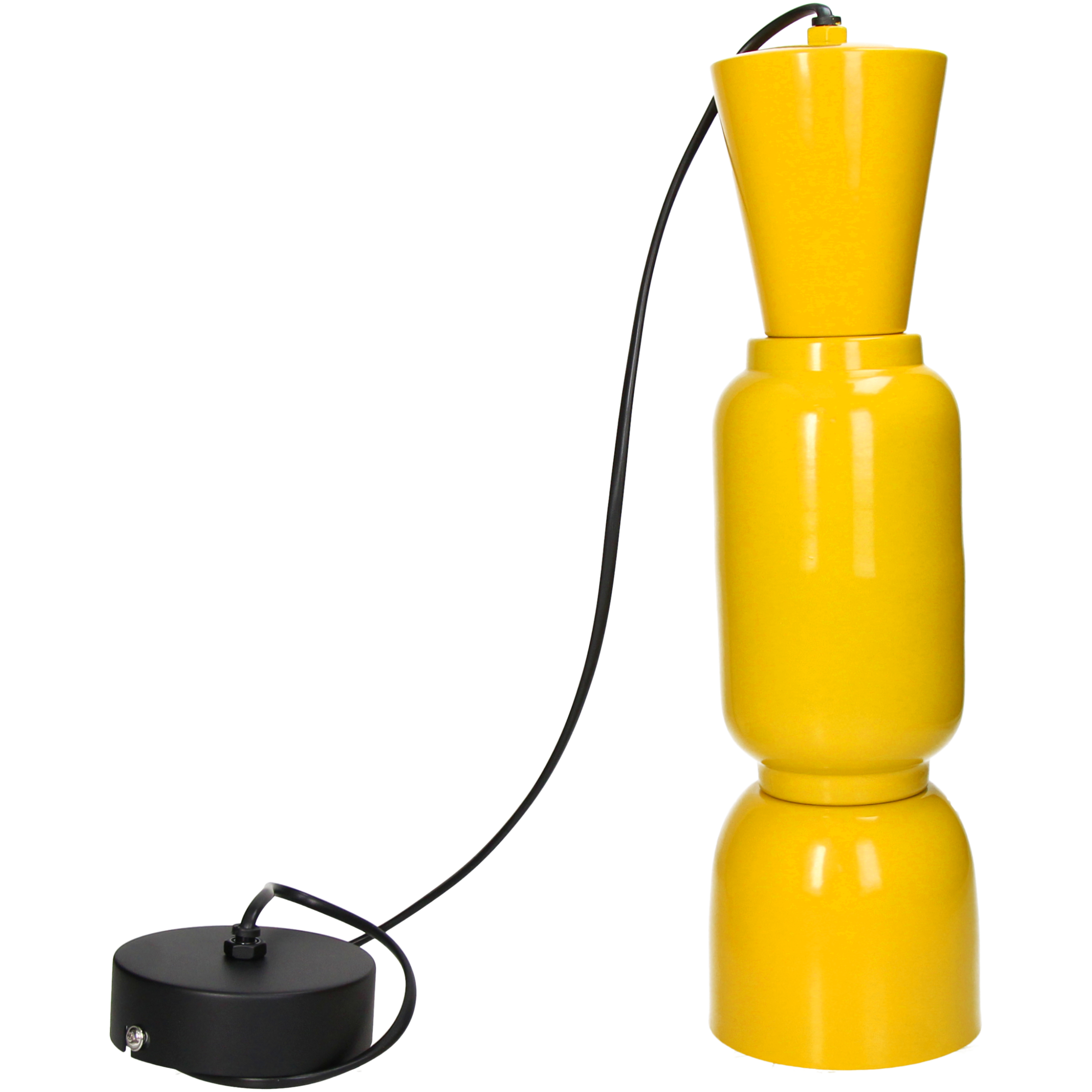 Hängelampe Metall, Gelb H: 36 cm Kersten