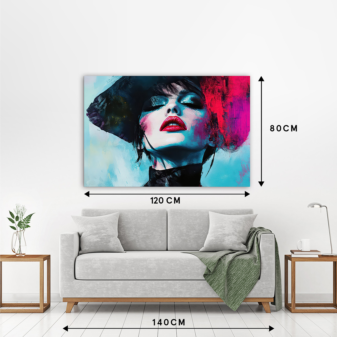 Canvas-Print Pink Splashed Diva-image LAND