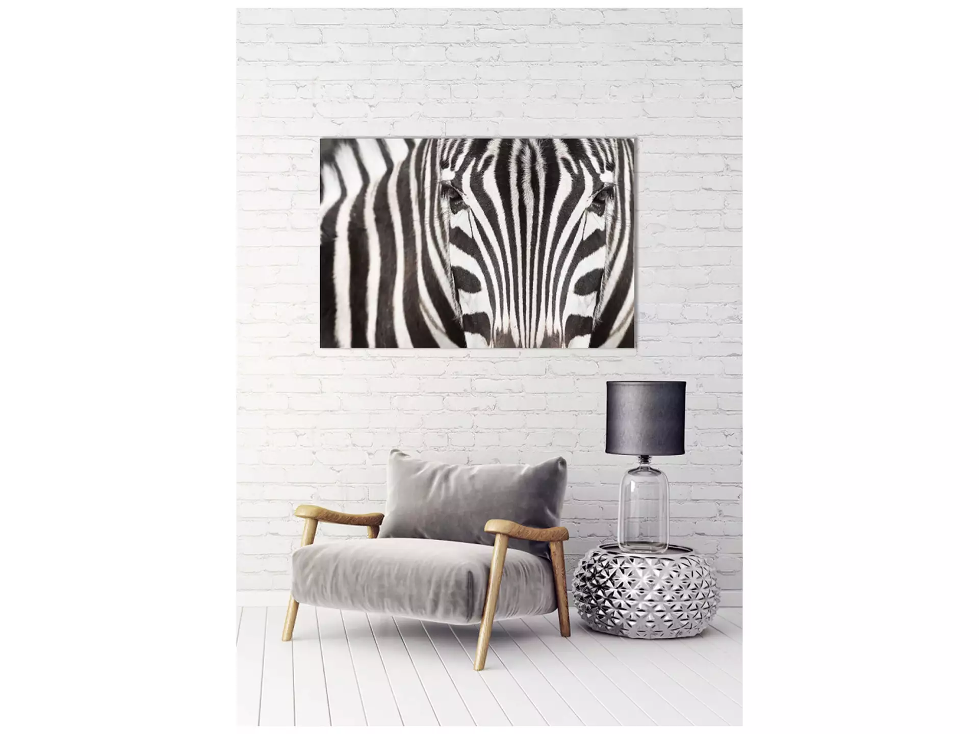 Digitaldruck auf Acrylglas Zebra image LAND / Grösse: 150 x 100 cm