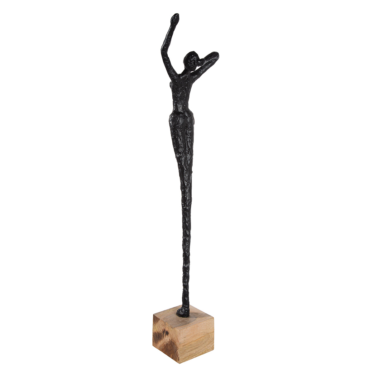 Figur Alive, Schwarz, Naturfarben H: 77 cm Gilde