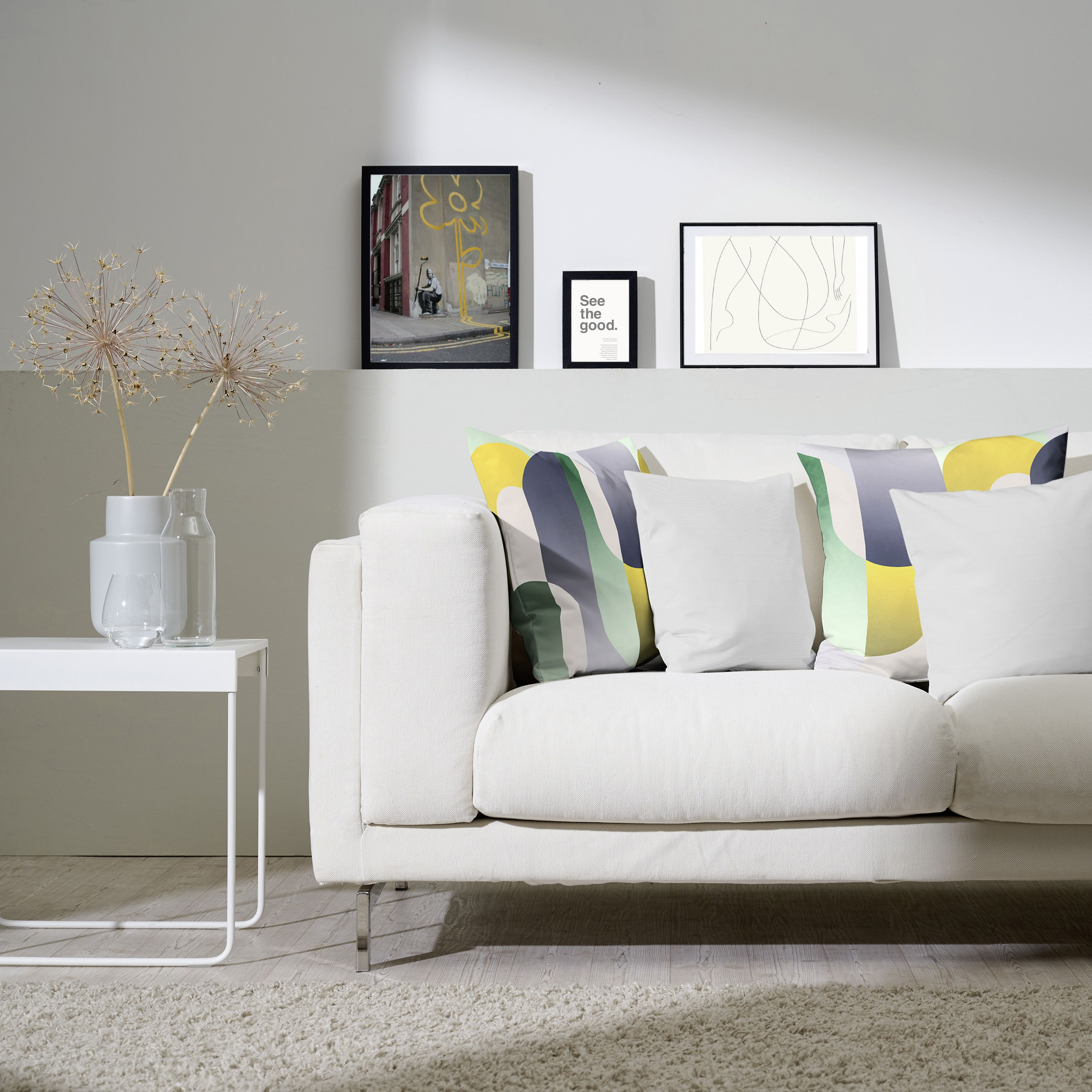 Kissenhülle Ben, Türkis 50x50 cm Apelt / Grösse: 50 x 50 cm