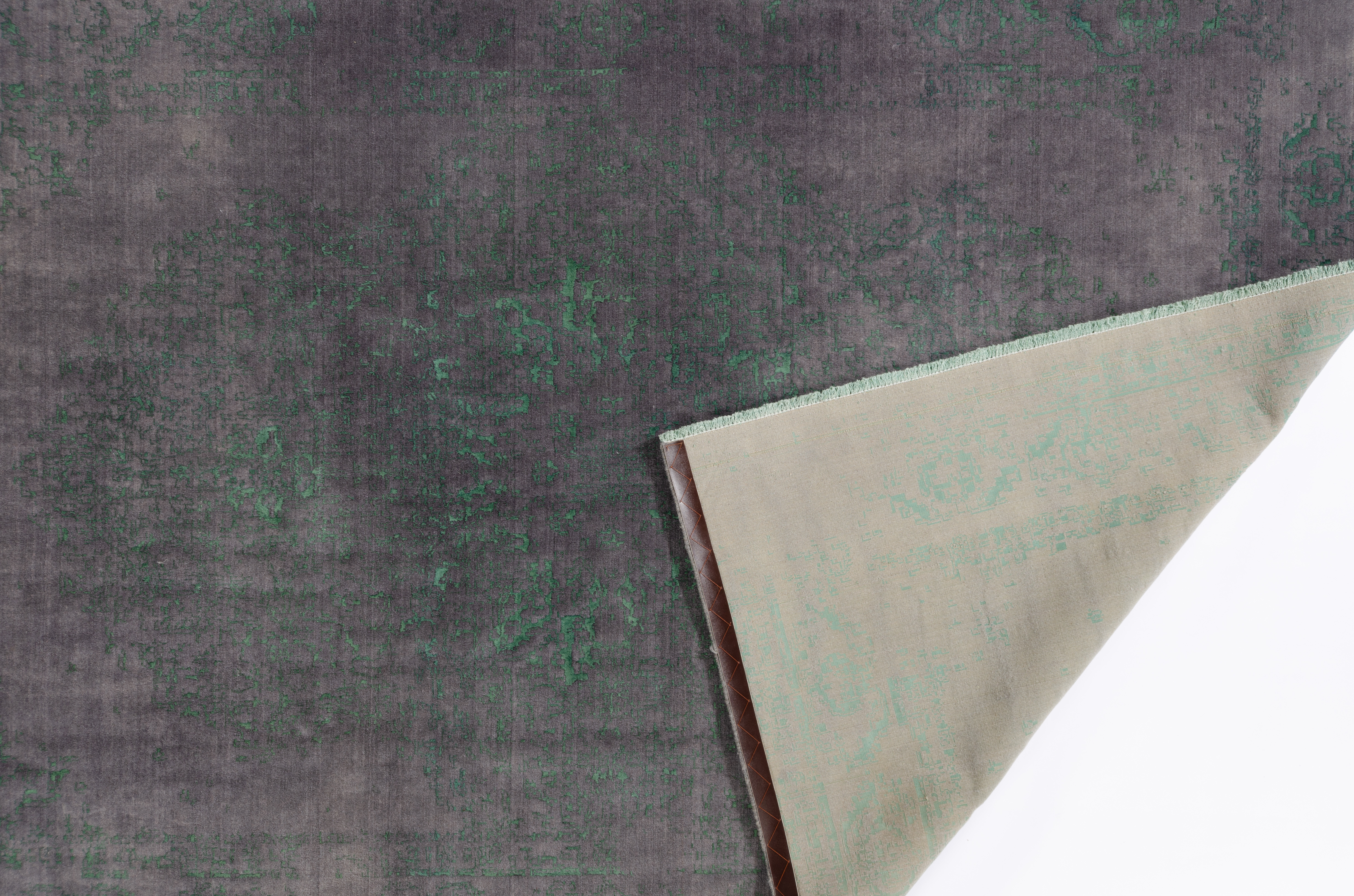 Moderner Teppich Vintage Homa Negra/ Farbe: Silber / Masse (BxT) :203x291 cm