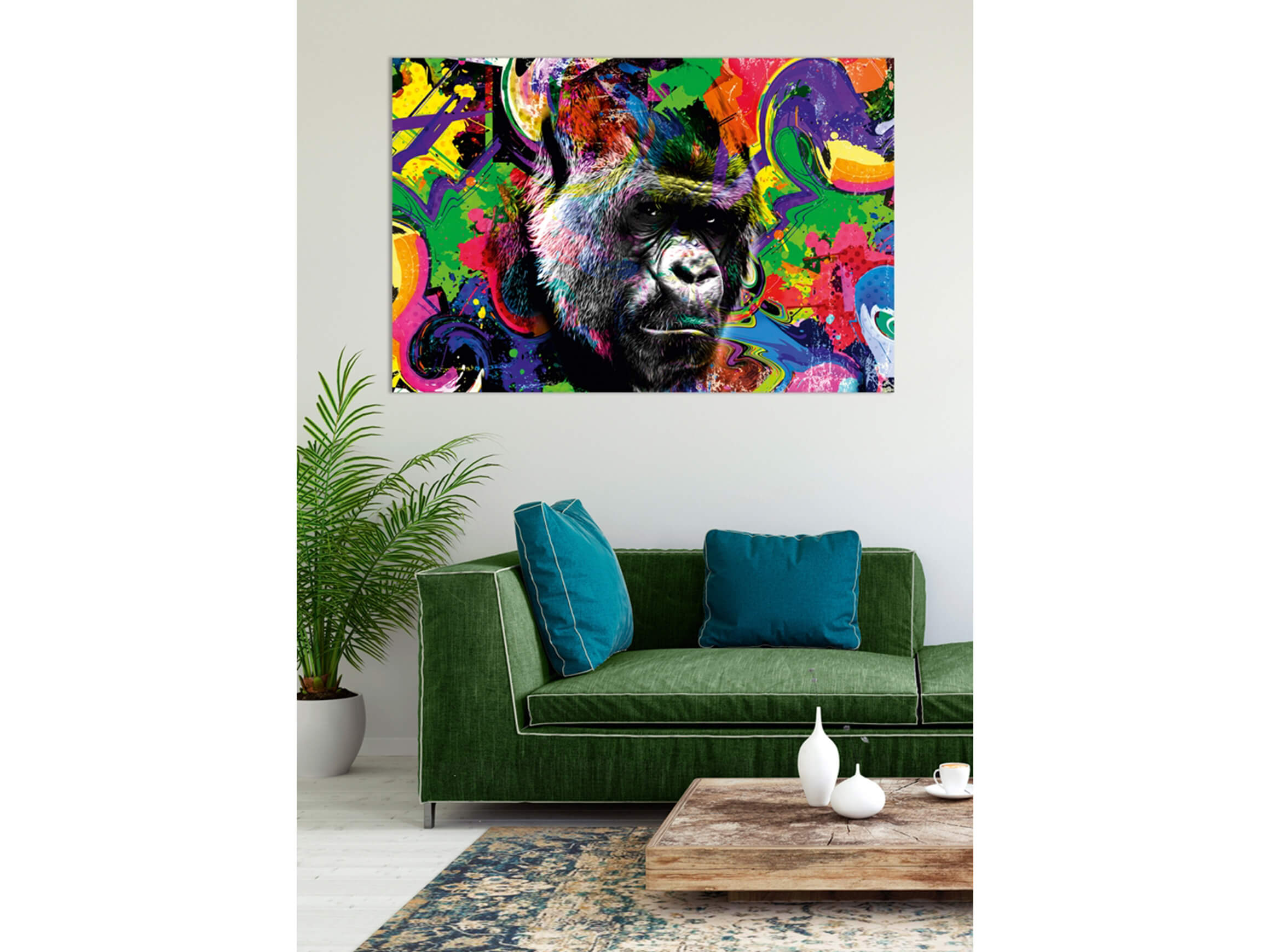 Digitaldruck auf Acrylglas Pop Art Gorilla image LAND