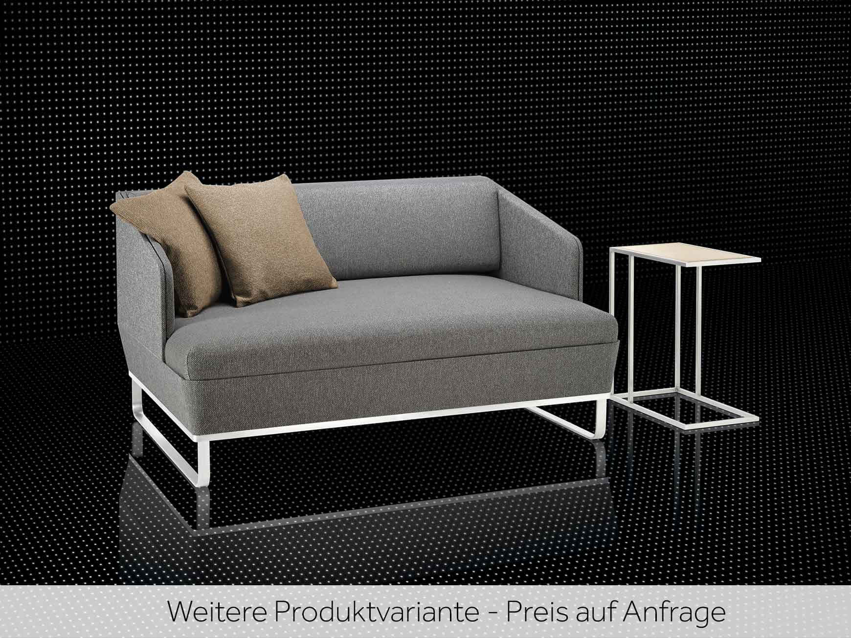 Bettsofa Bed For Living, Stoff Silber, Deluxe, b 205 cm